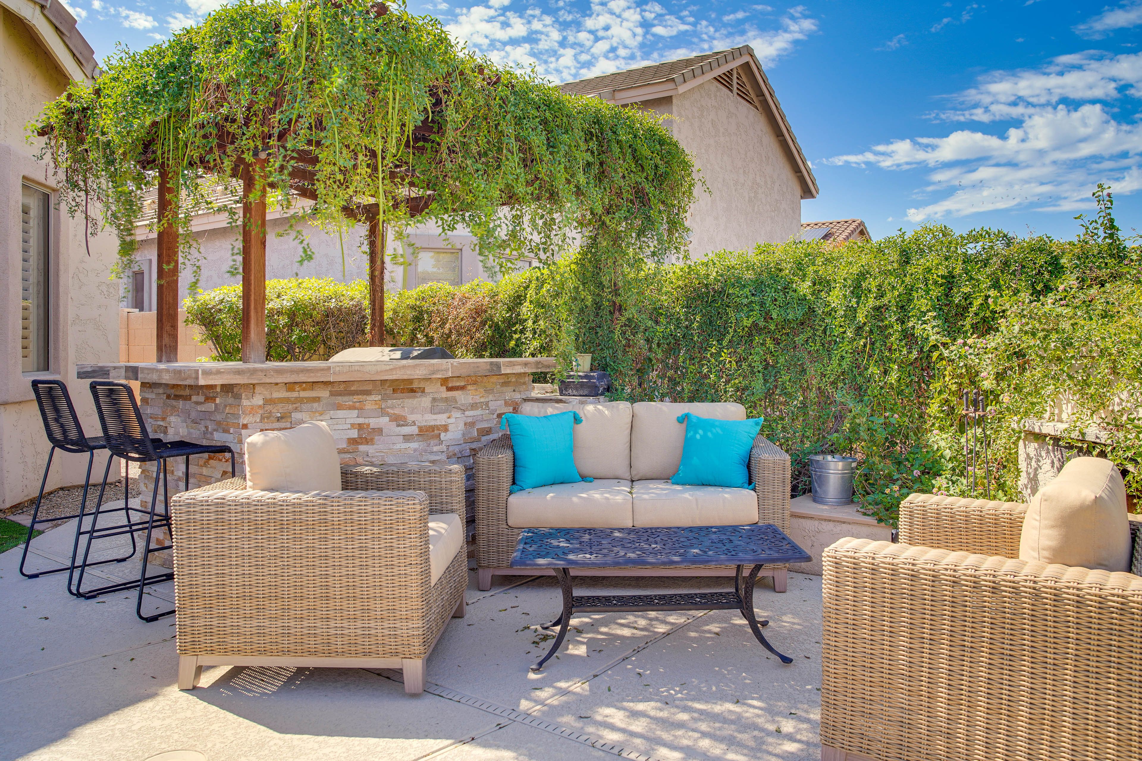 Patio | Gas Grill | Beverage Fridge | Outdoor Fireplace