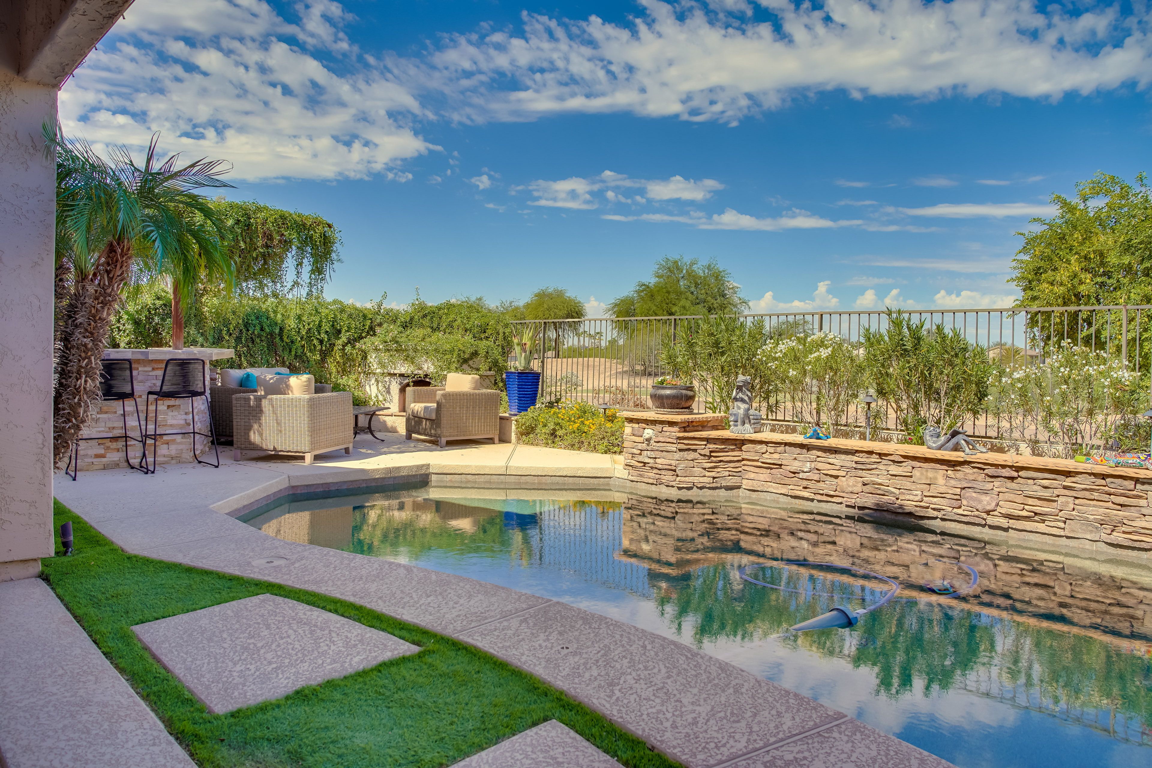 Backyard | Private Pool (Heated w/ Fee)