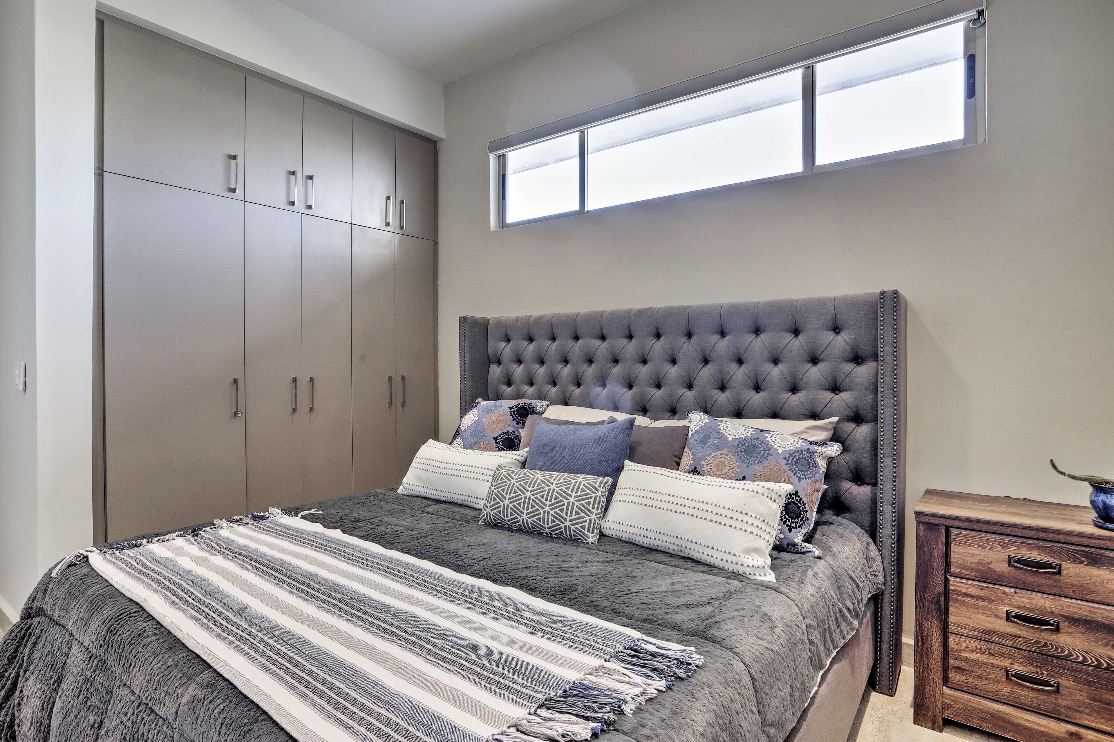 Hide your luggage in the closet during your stay.