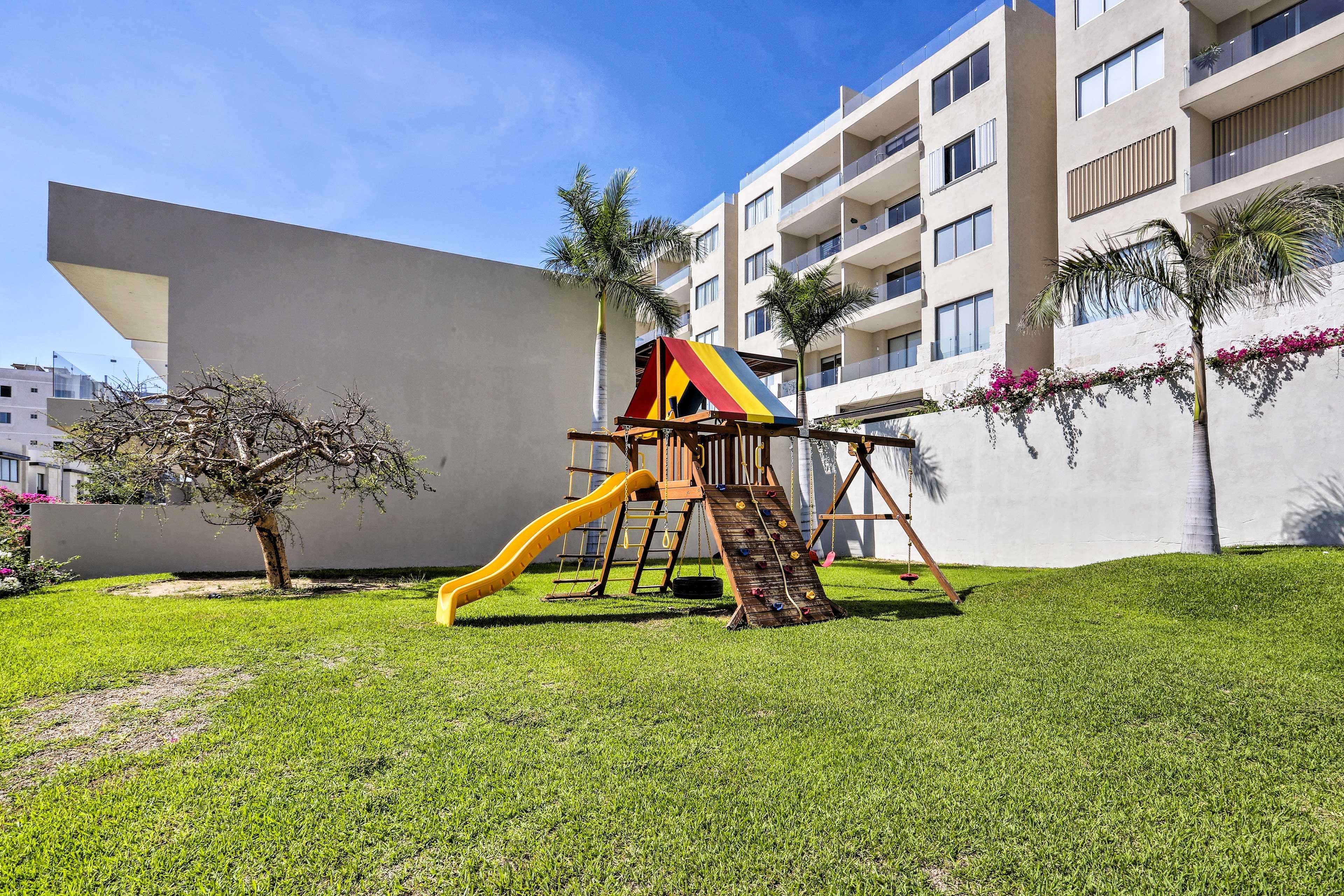 Entertain the kids with an on-site playground.
