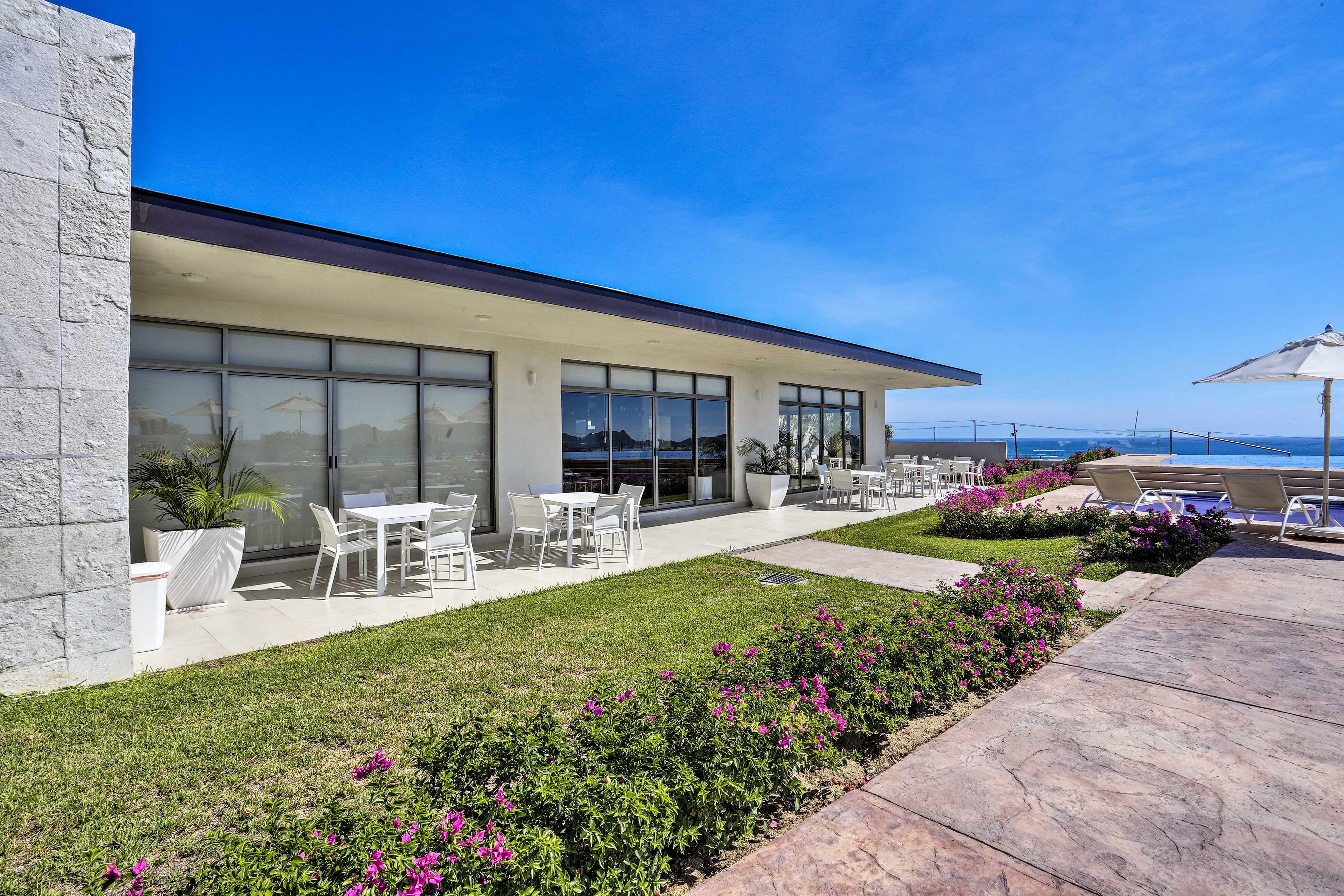 Enjoy the community terrace.