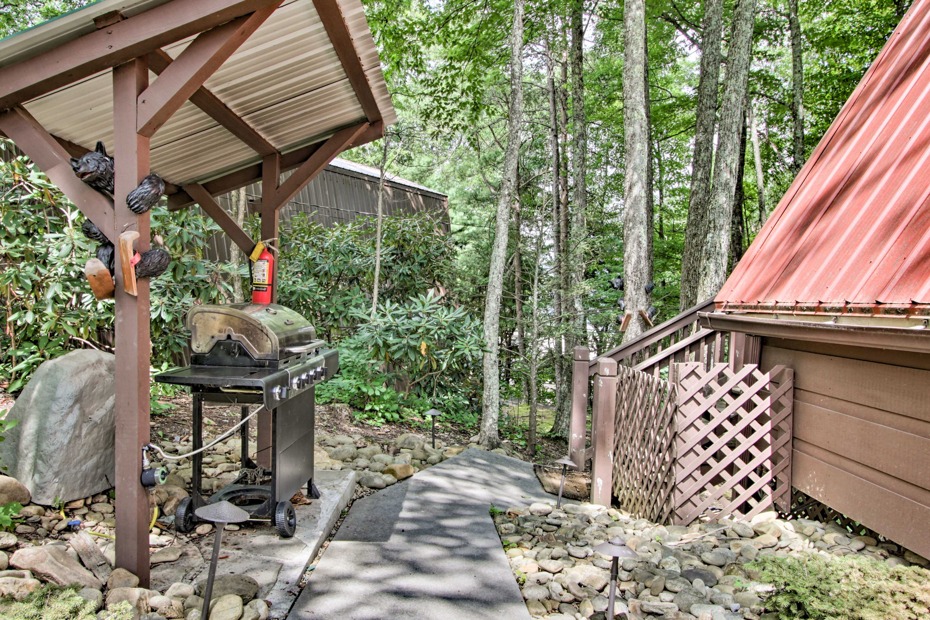 Exterior | Gas Grill | Godfree the Bear