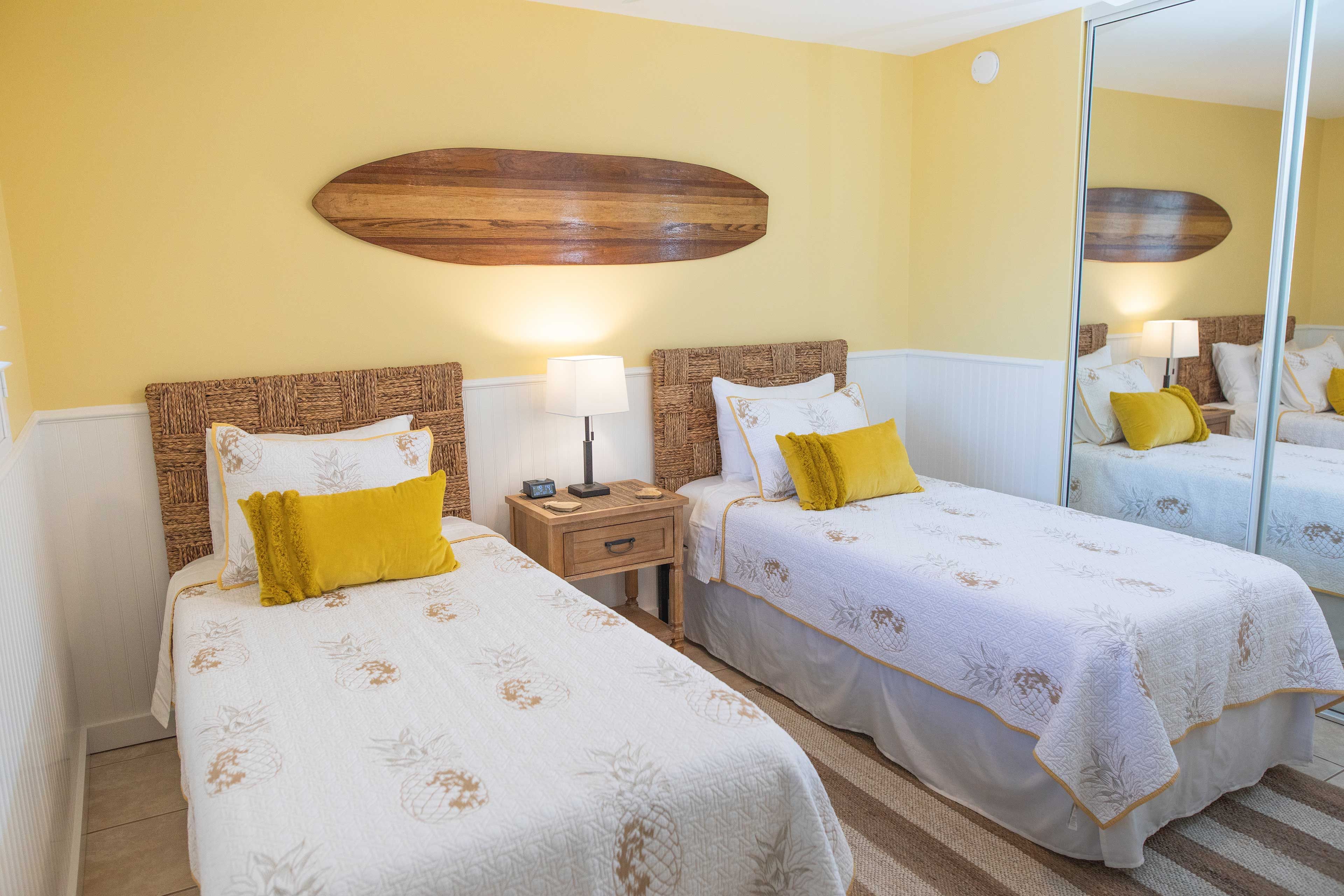 Fresh linens are provided.
