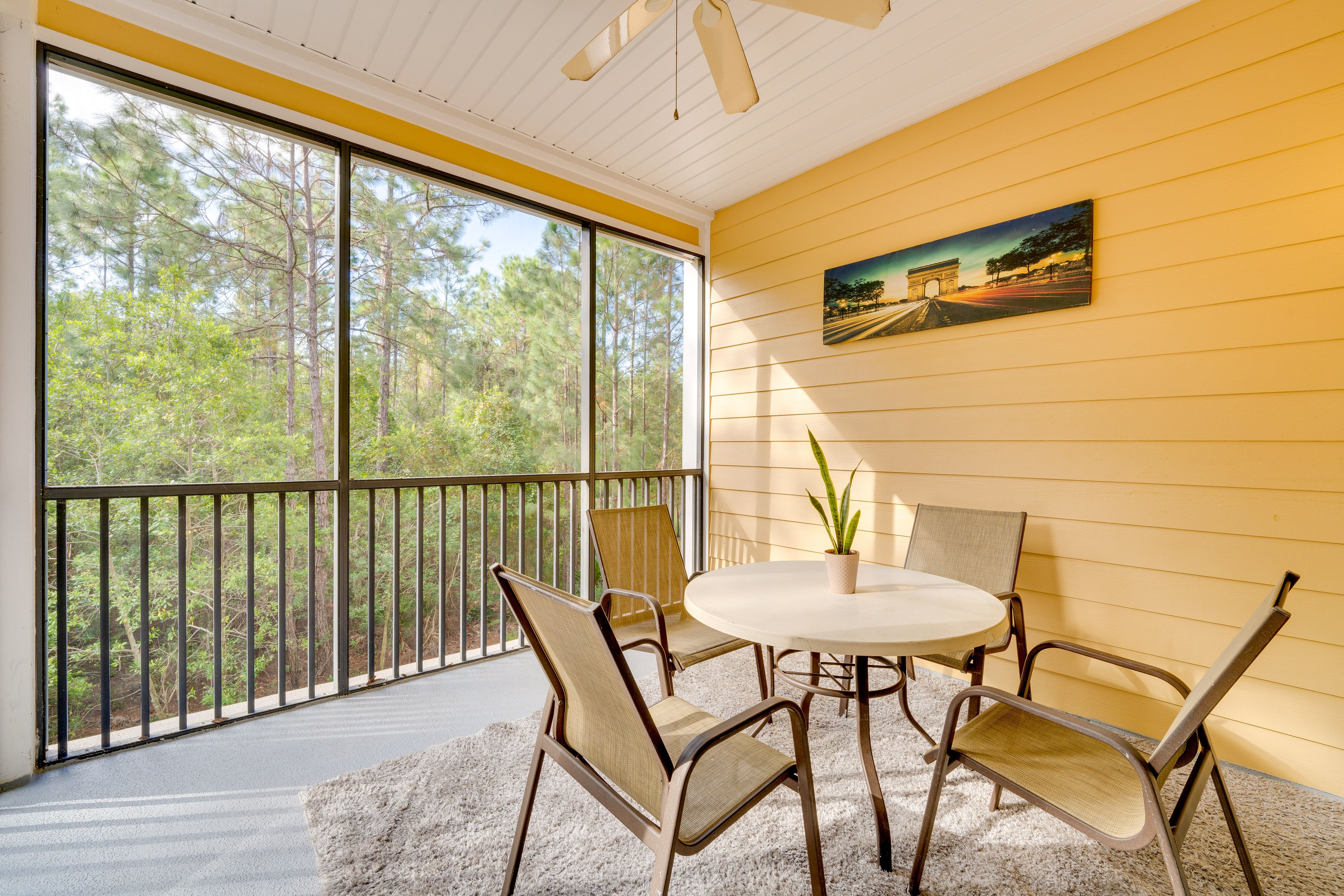 Private Balcony | Outdoor Dining Area | Forest Views