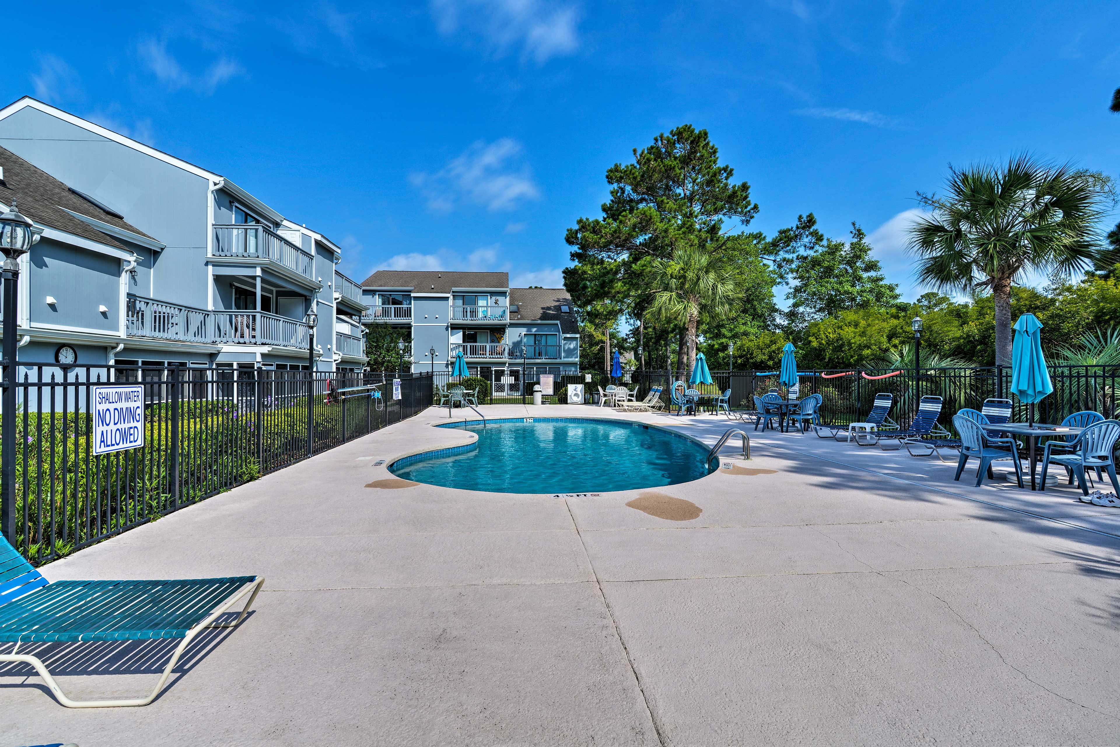 Lay out and watch the kids splash in the pool.