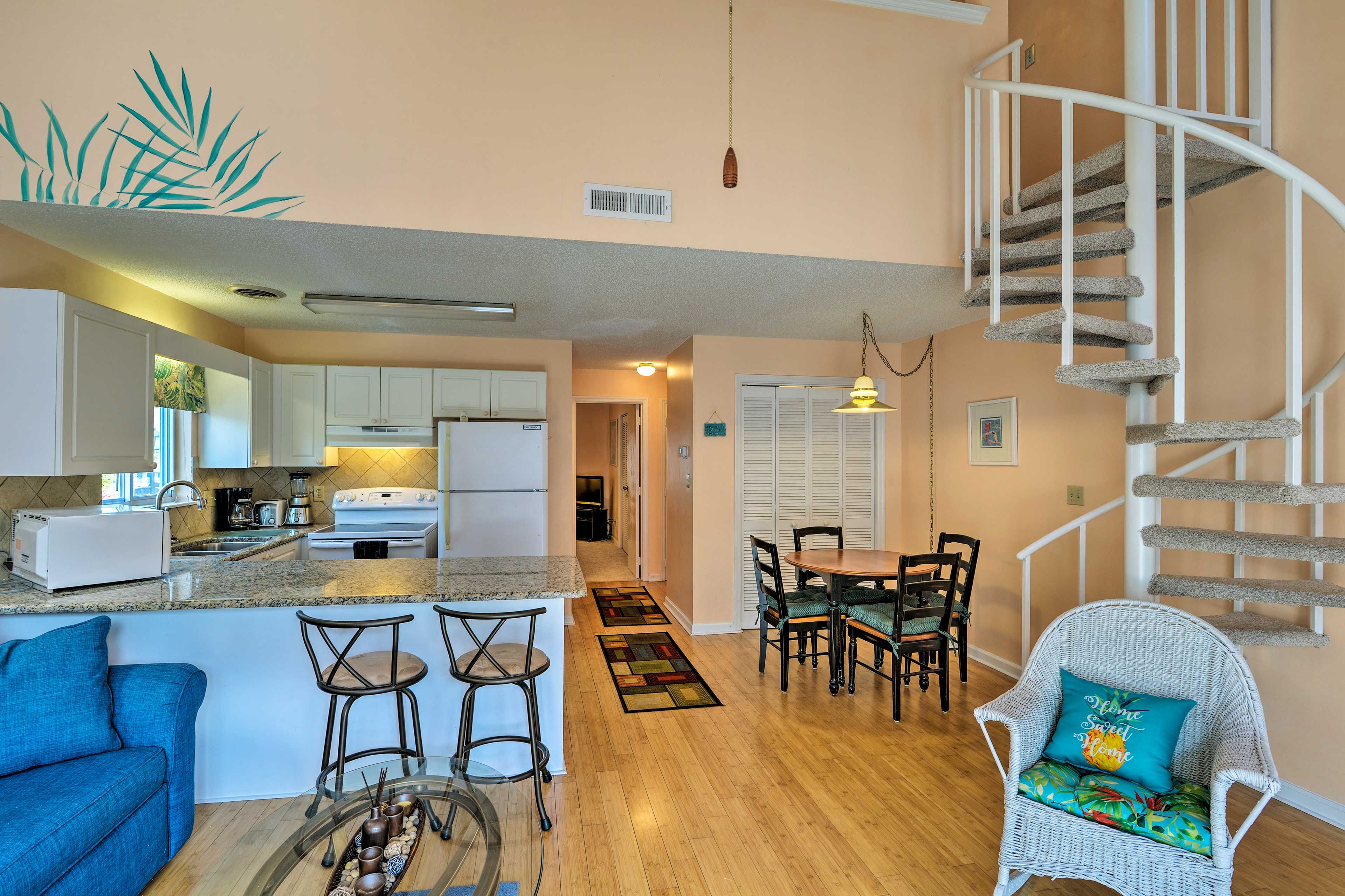 Enjoy leisurely days spent inside this cozy beach condo.
