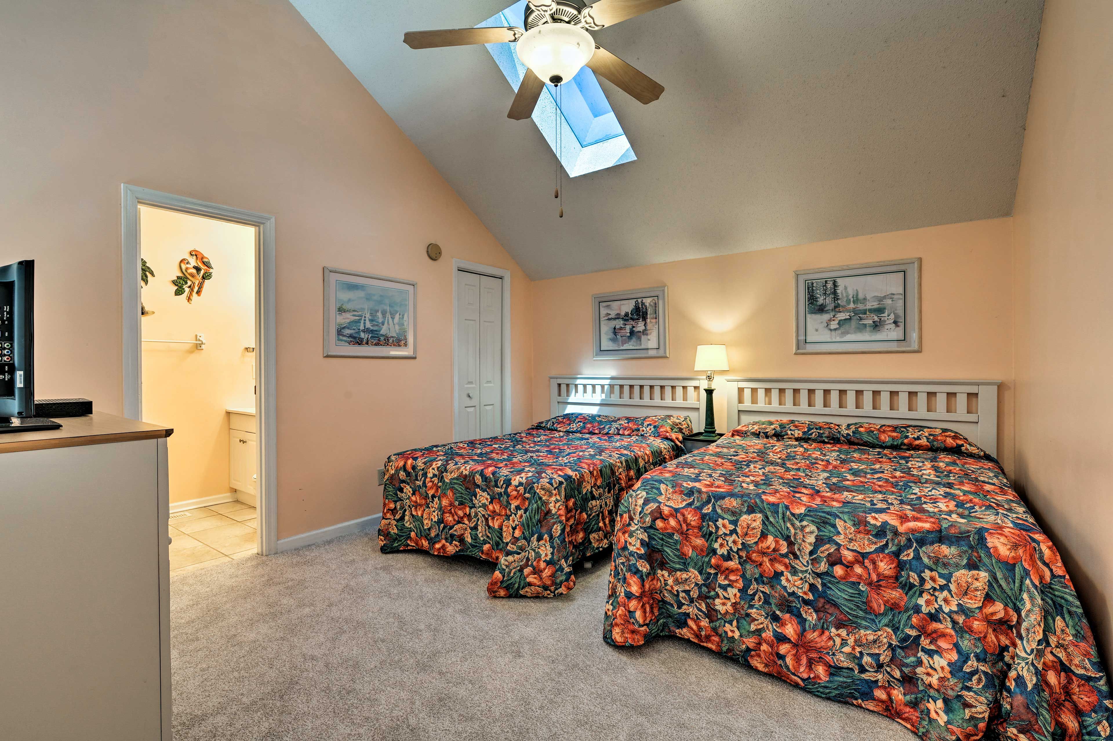 After a great night's sleep, get ready for a day at the beach.