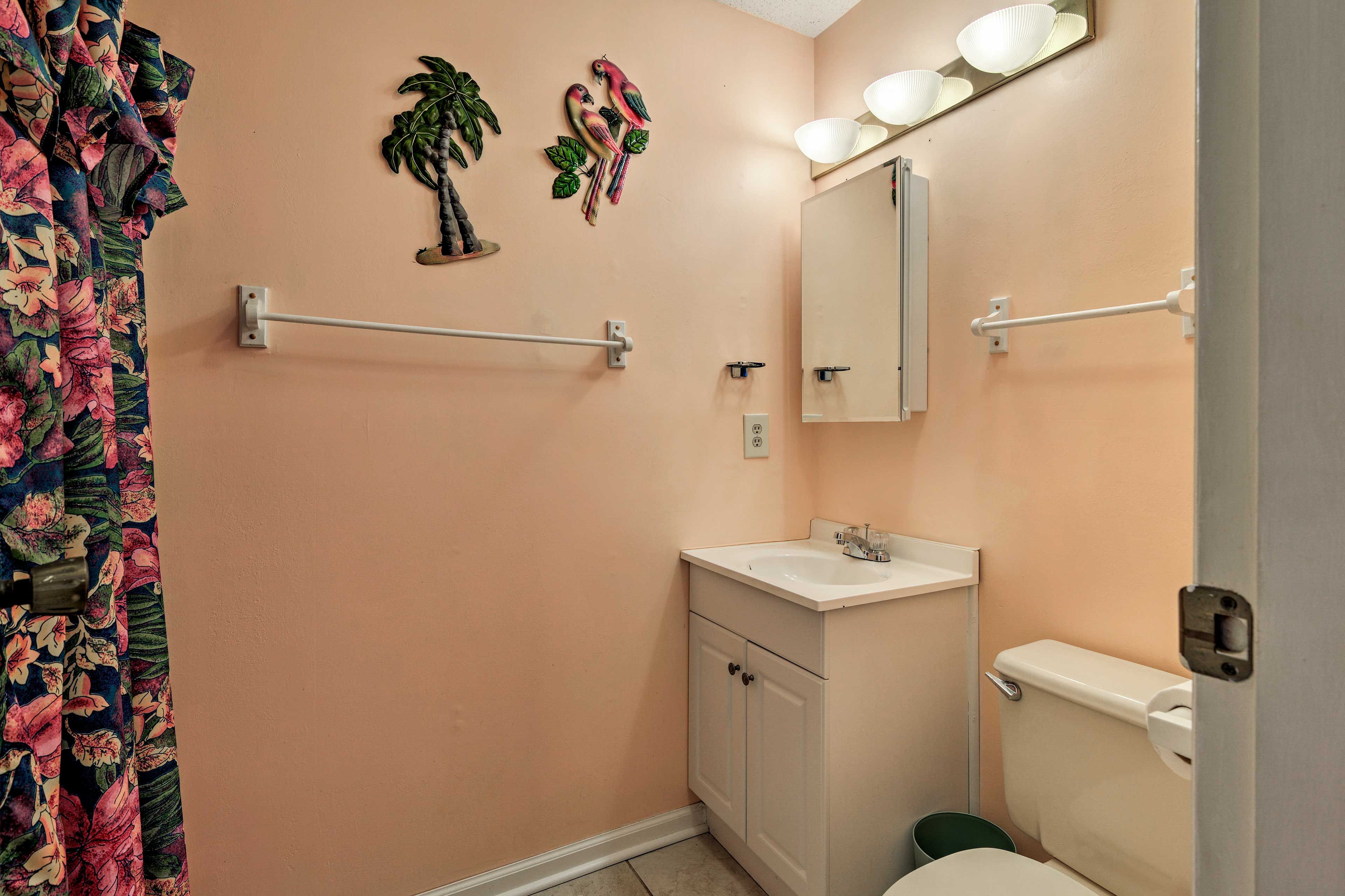 Get ready in your own bathroom.