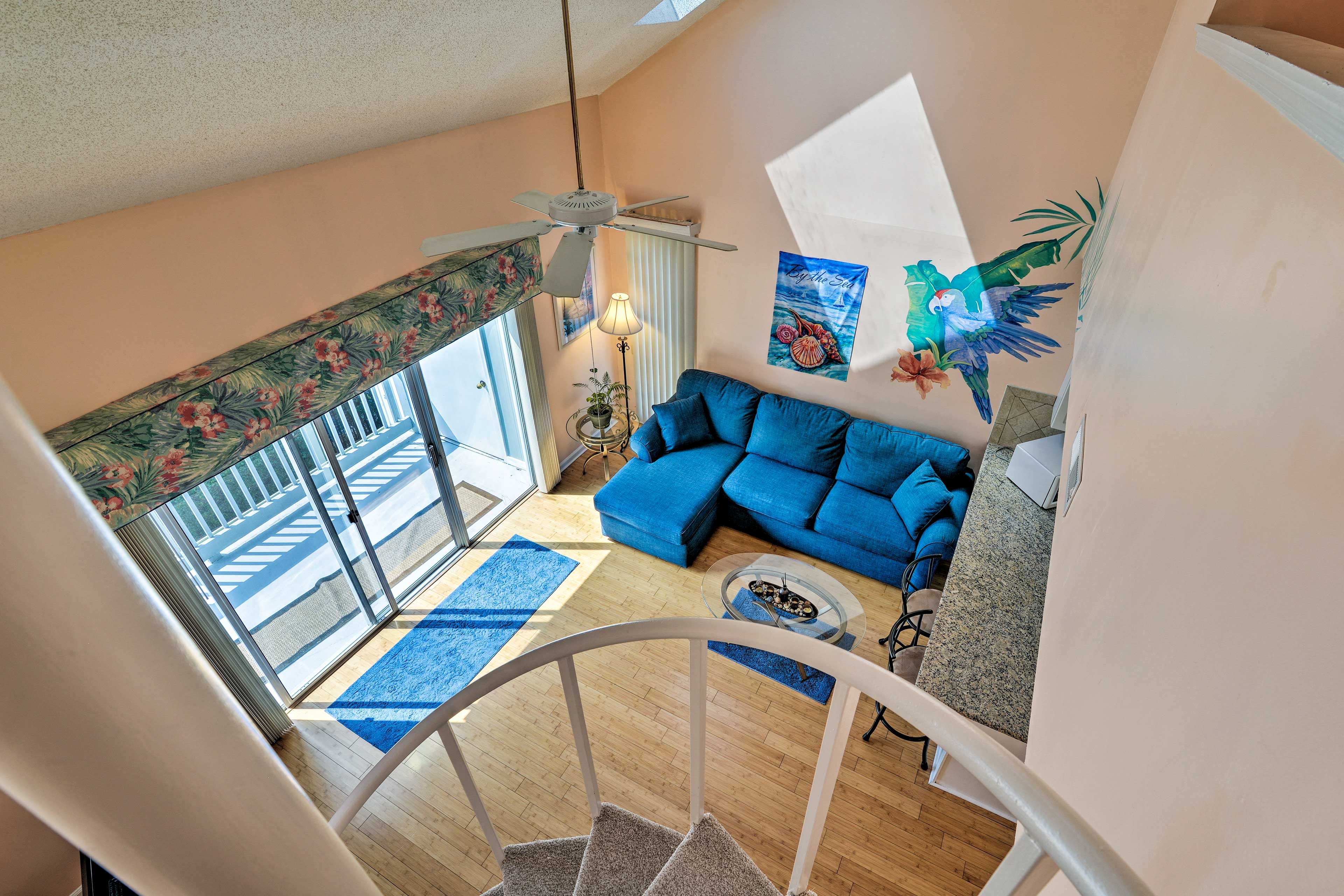 The 2nd bedroom is up in the loft.