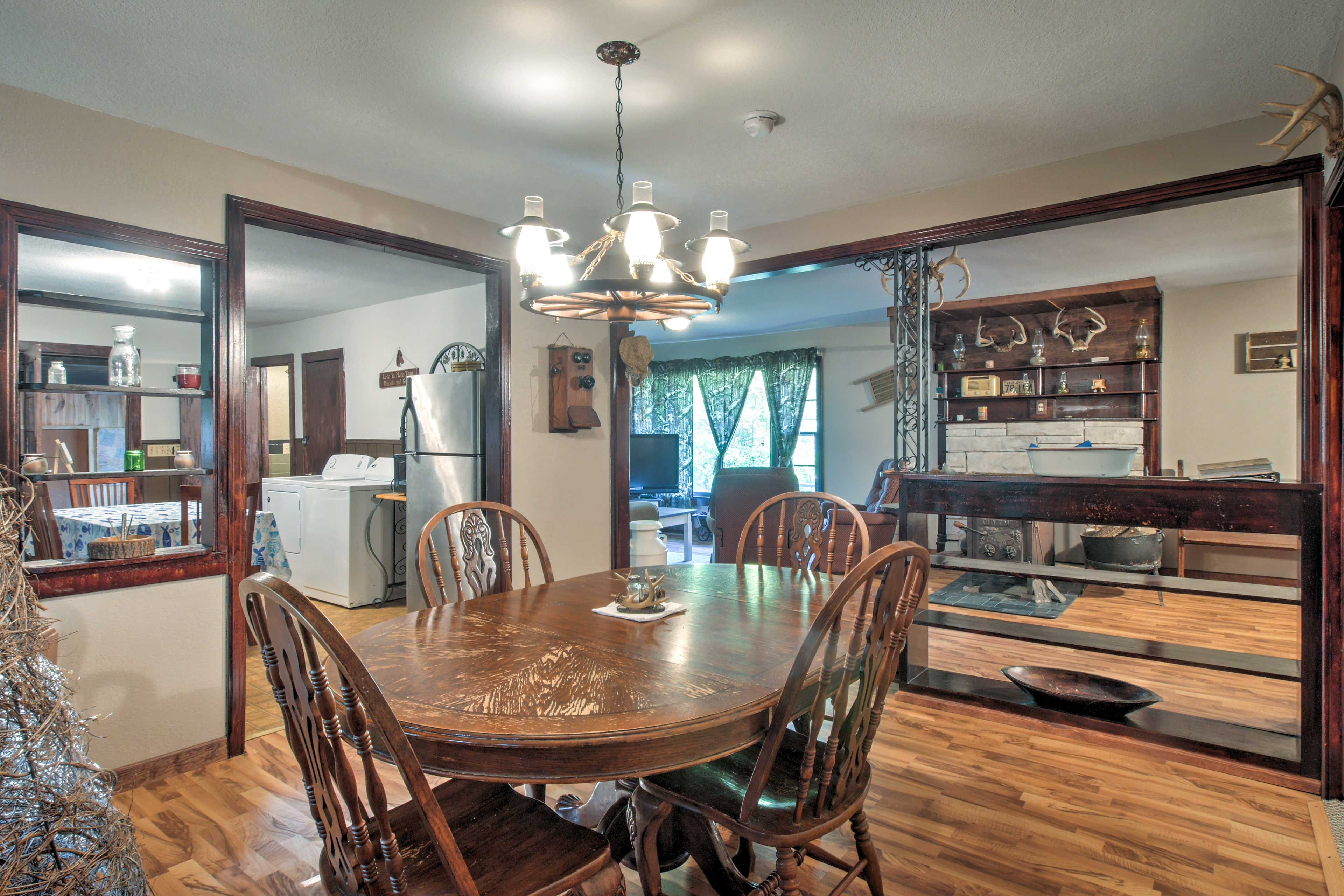 Savor homemade meals around the 6-person dining table.