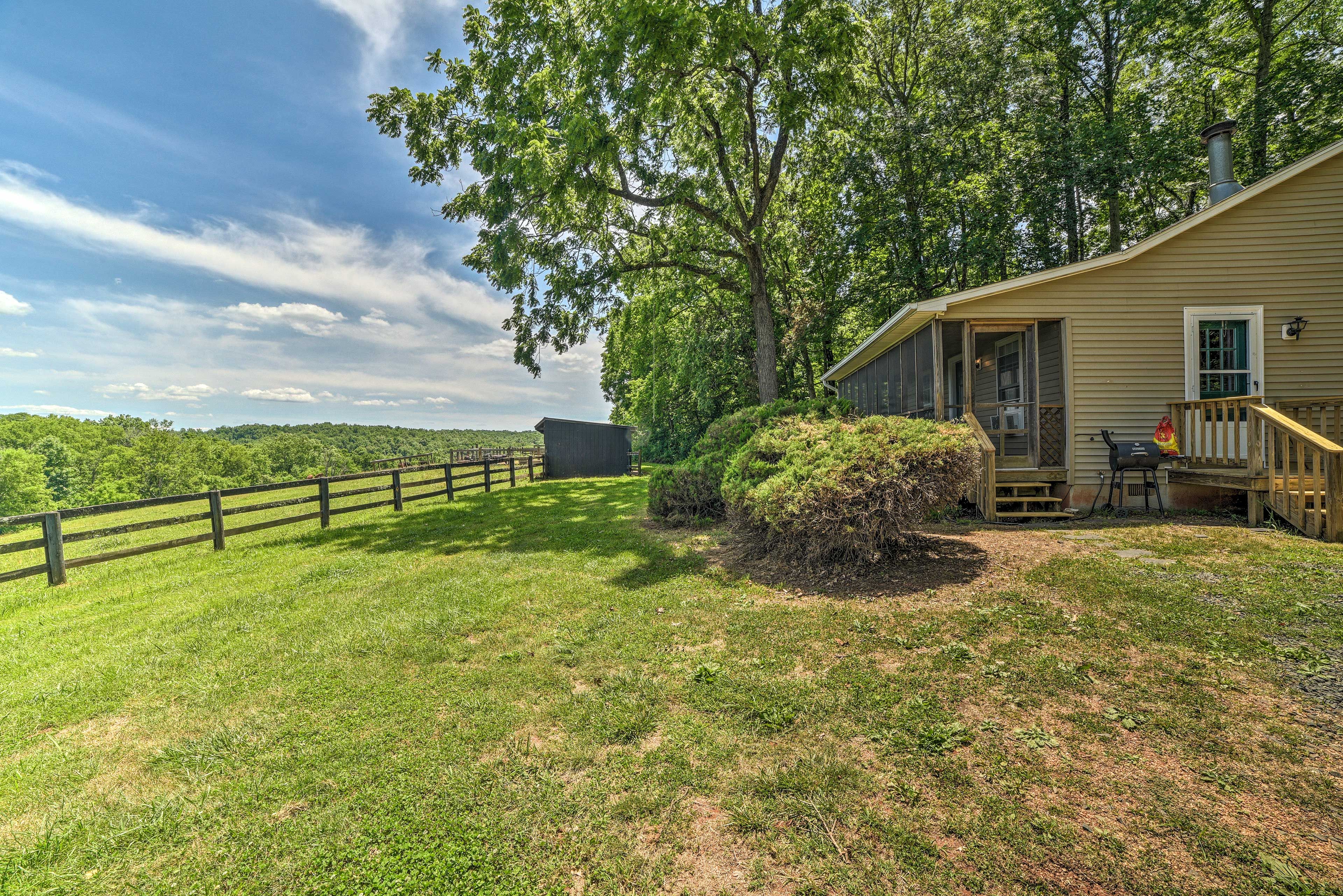 Exterior | On-Site Paddocks & Stables | Fire Pit