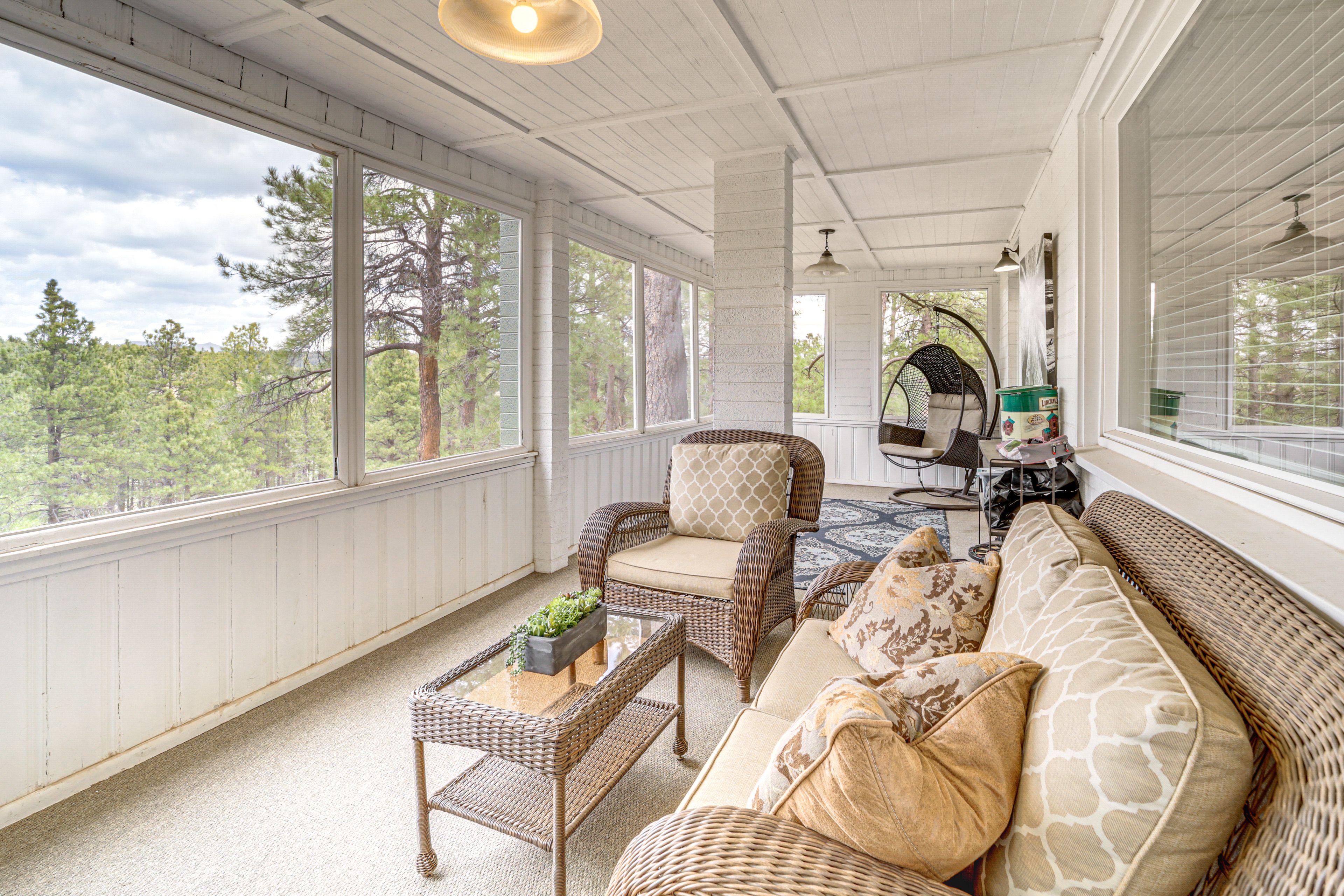 Screened Porch w/ Seating | Mountain Views | Lower Level