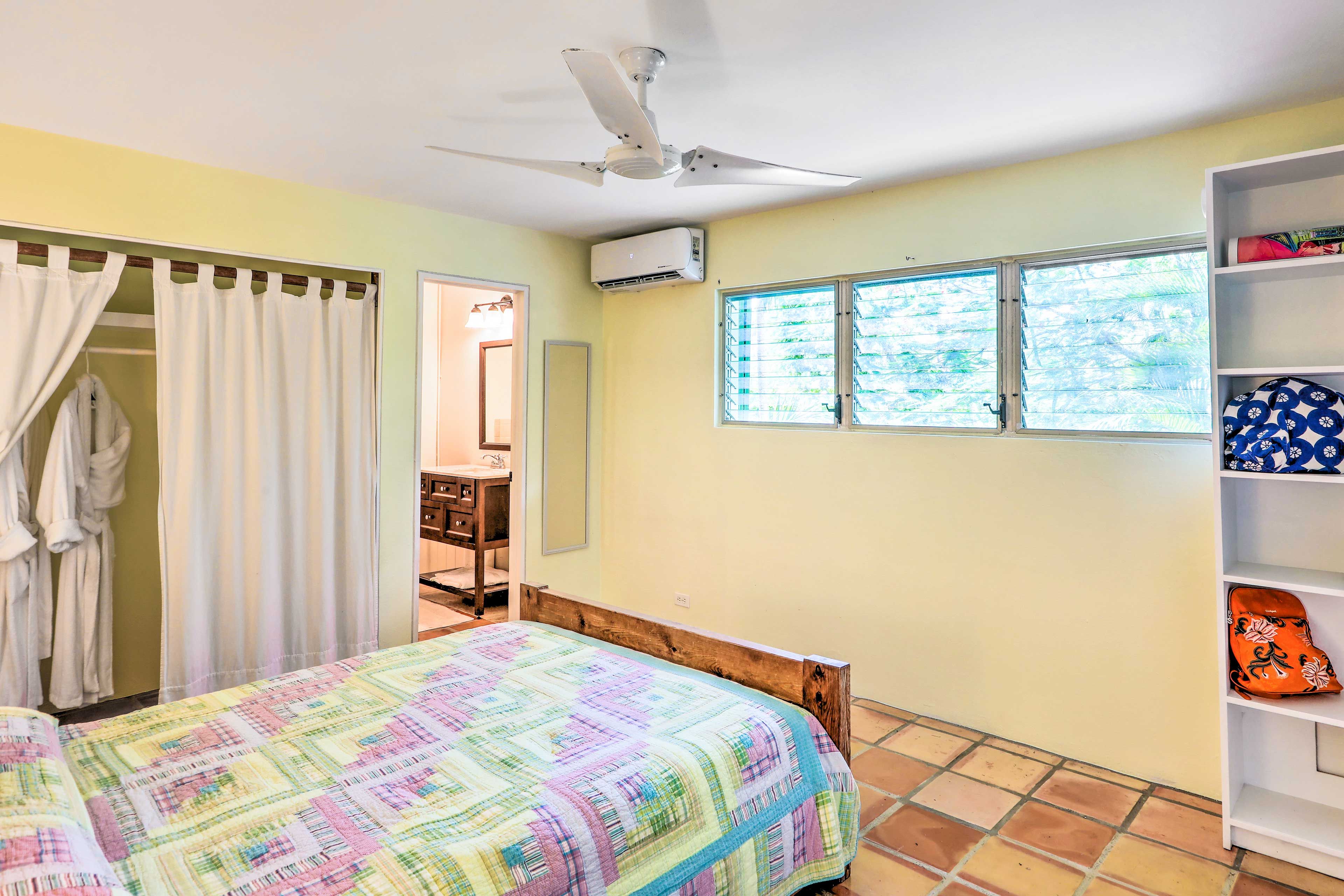 Turn on the ceiling fan and cool off after a beach day.