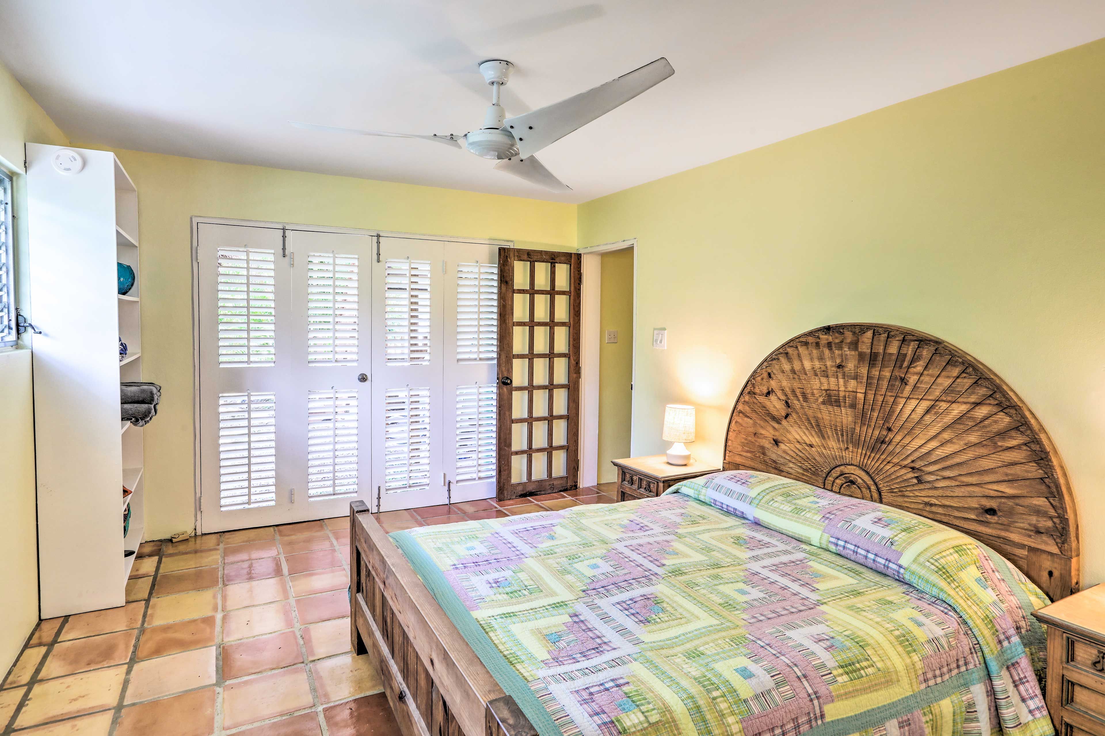 The second bedroom offers a queen bed.