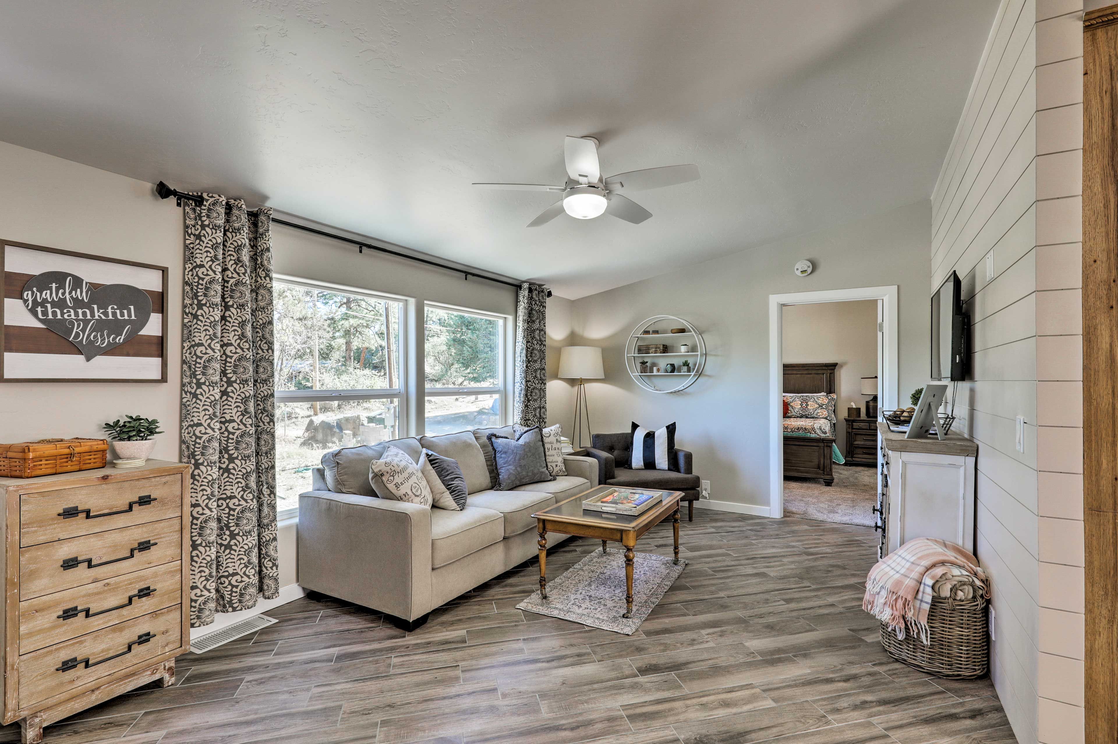 The recently renovated interior spans over 2,500 square feet.