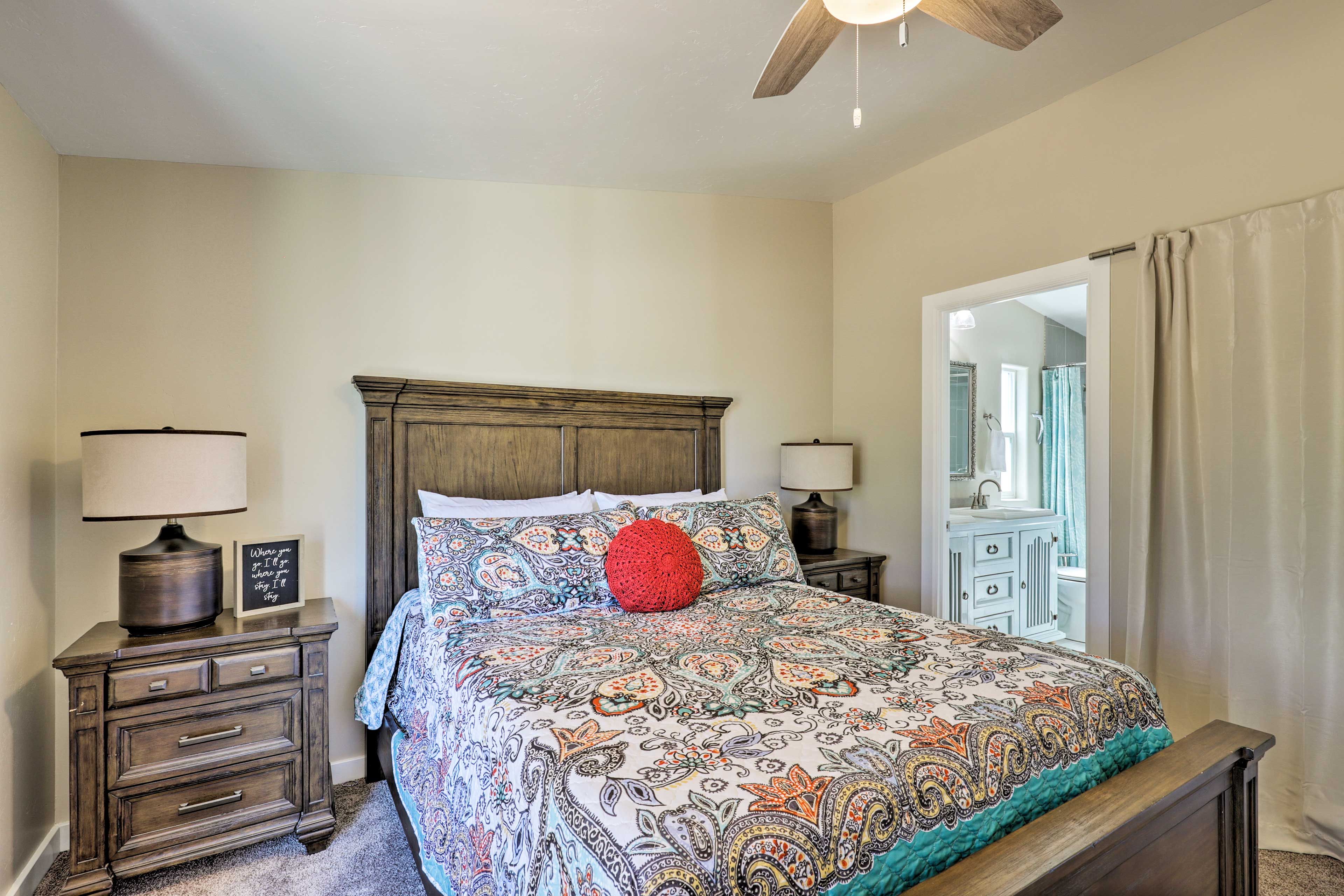 Enjoy the privacy of an en-suite bathroom.