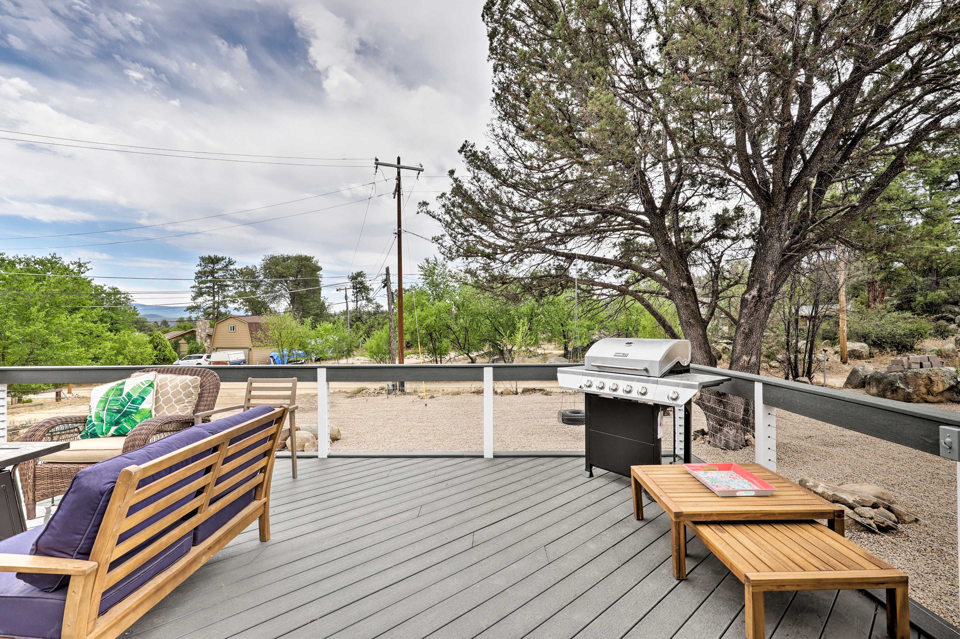 Fire up the gas grill for a family BBQ.