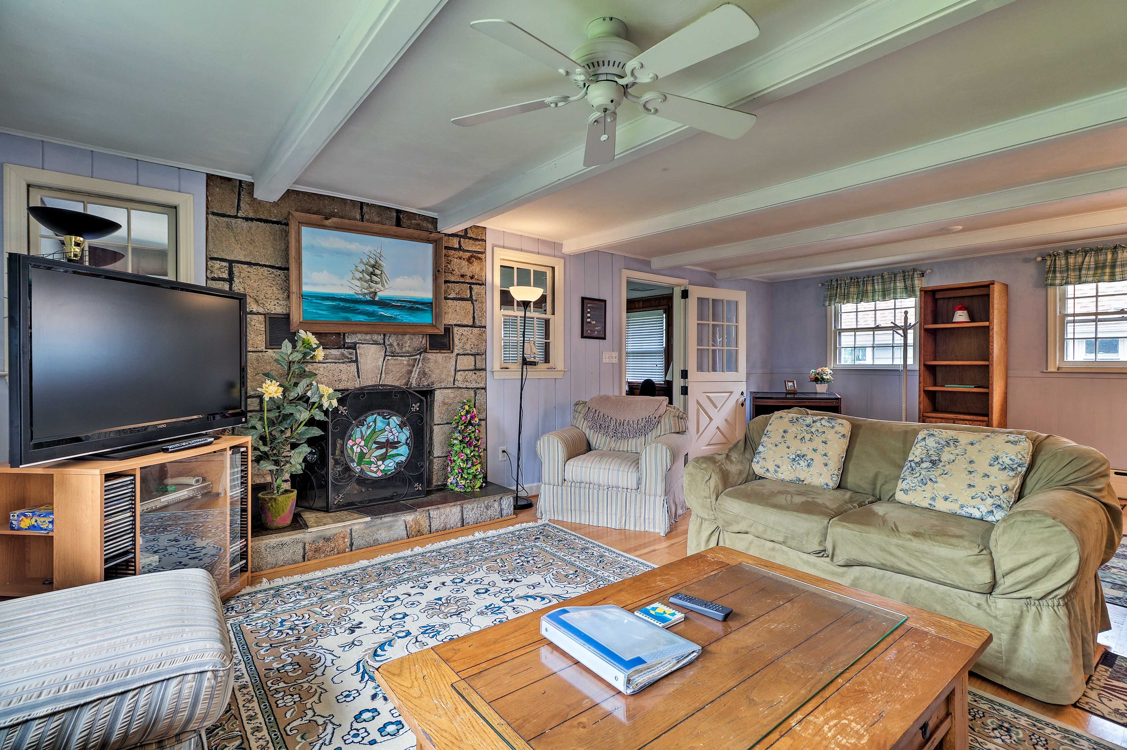 Unwind and relax in the spacious living room.