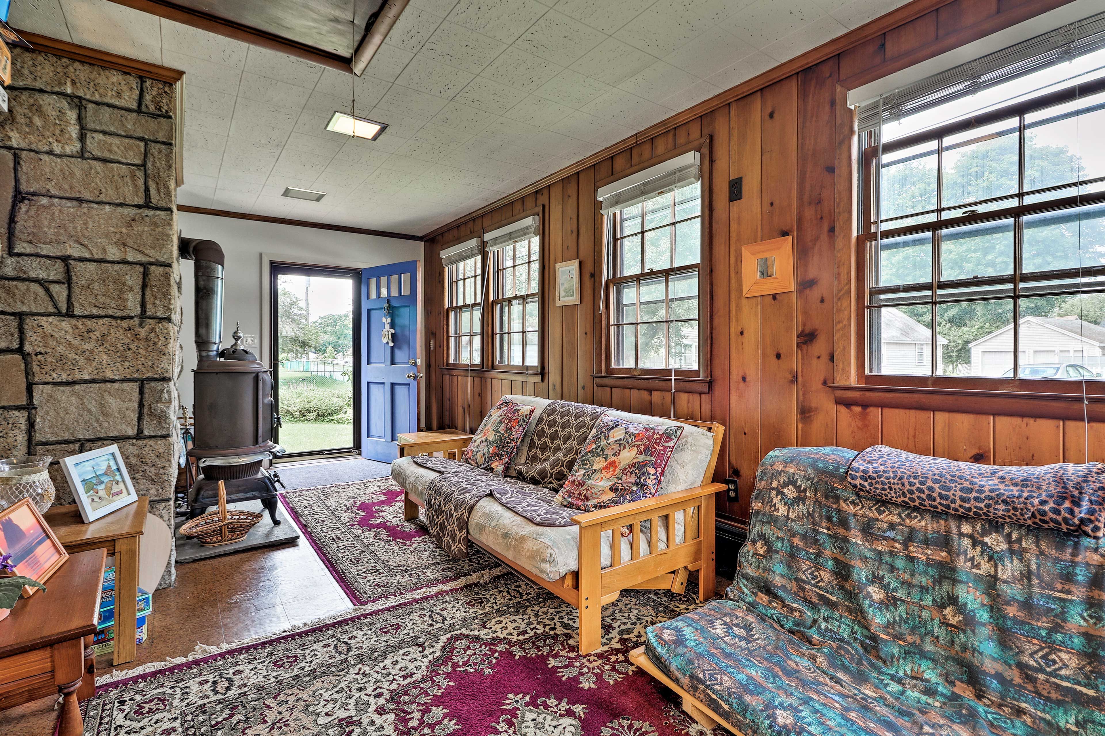 Guests can sleep on these 2 futons.