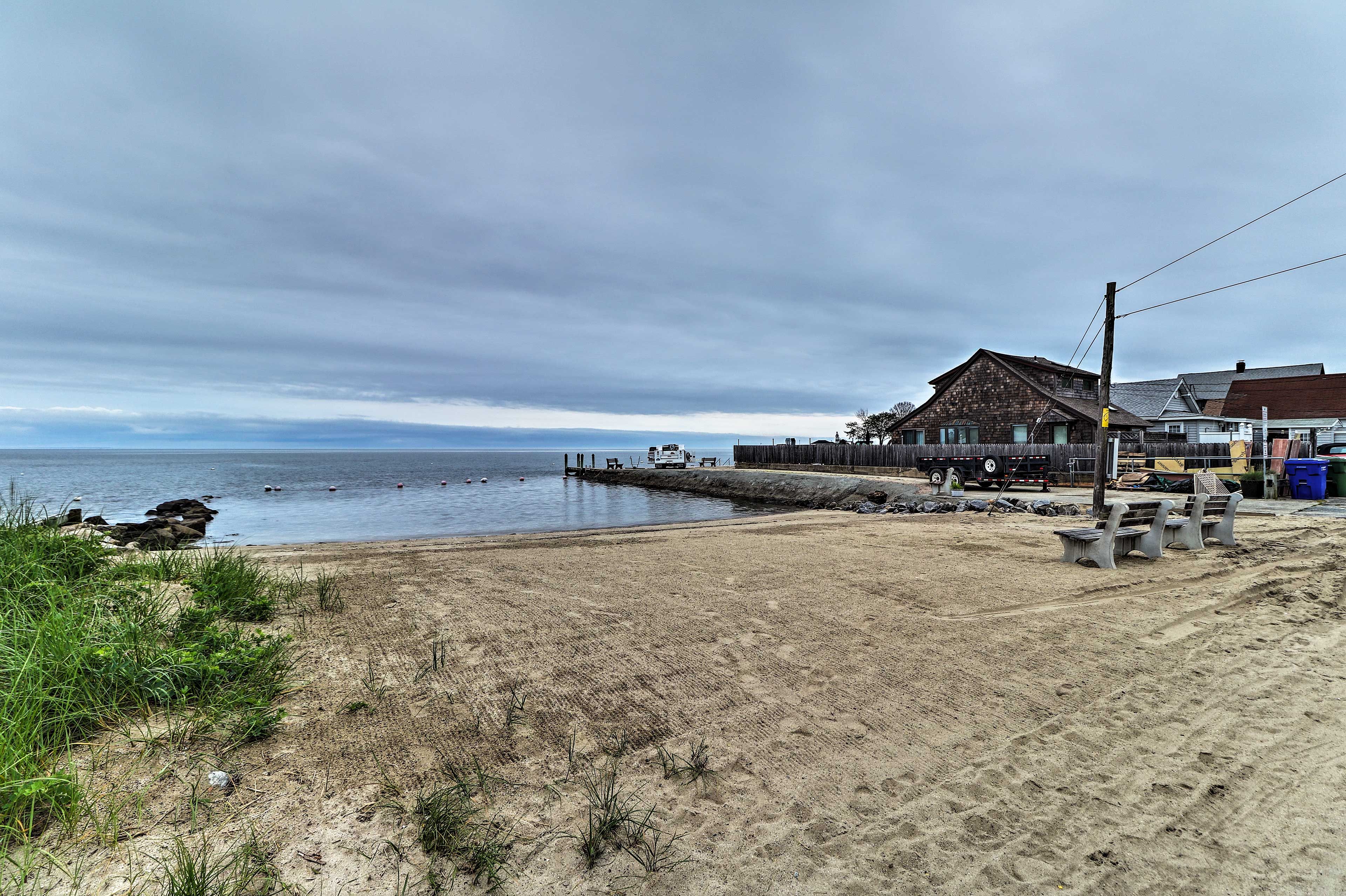 Take a quick walk down to the shore!