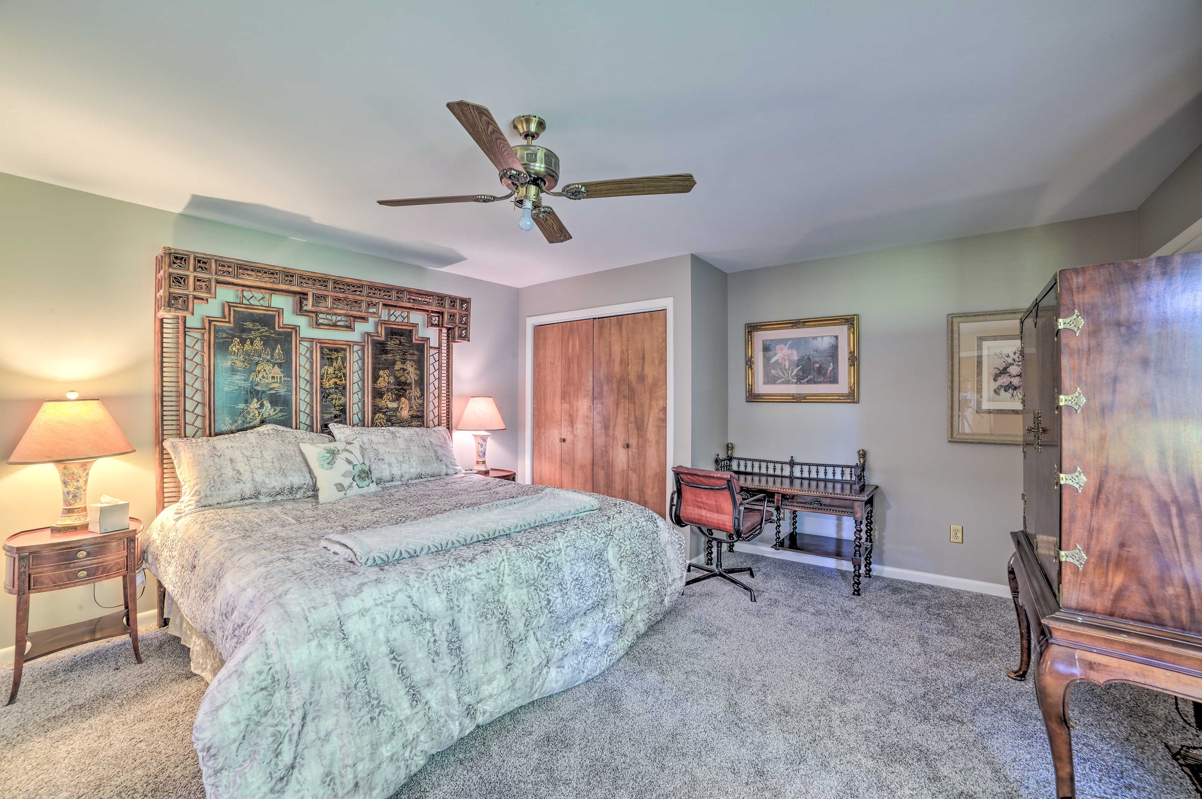 This bedroom is the perfect retreat.