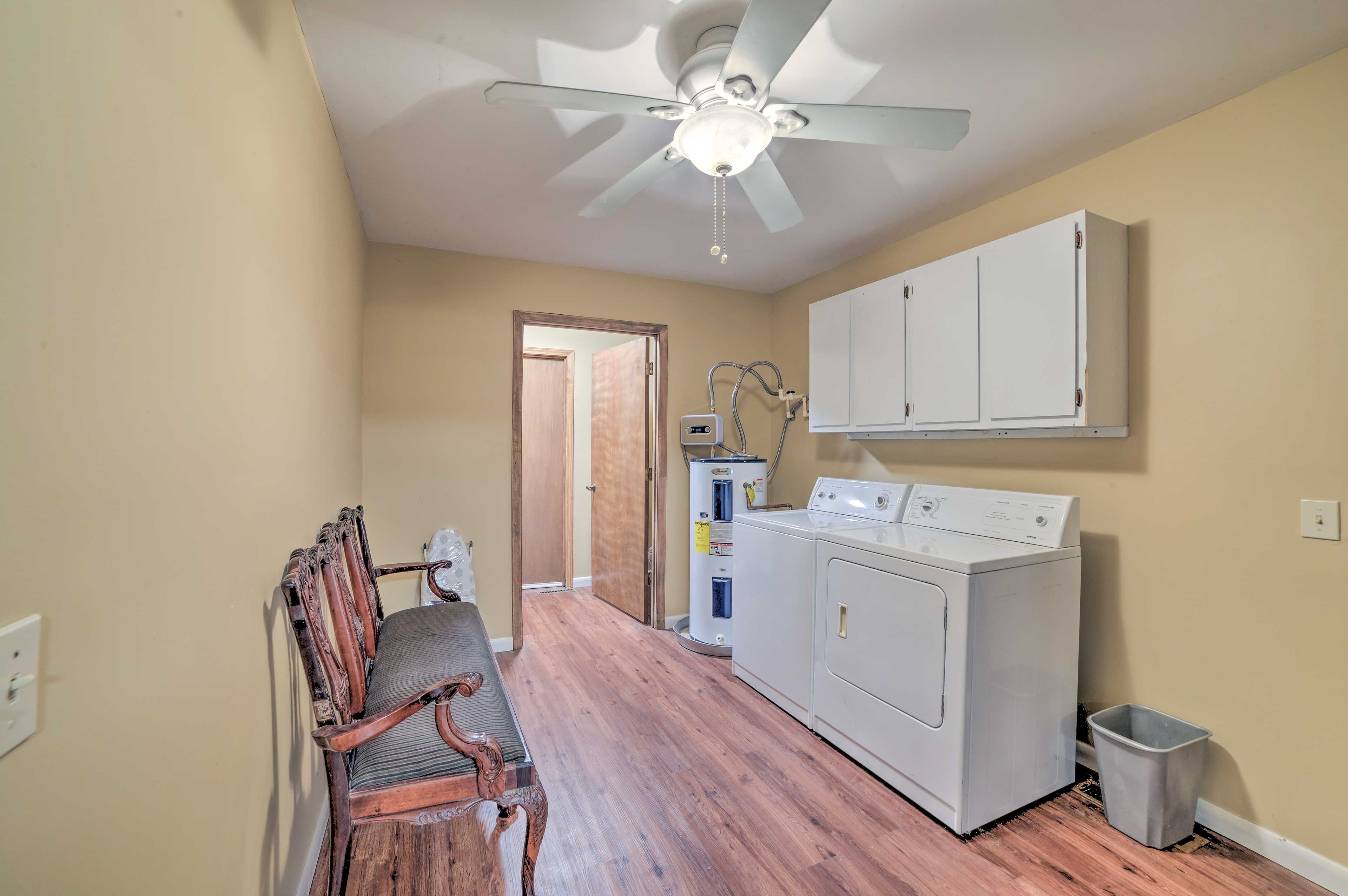 Keep your vacation clothes clean with the in-unit laundry machines.