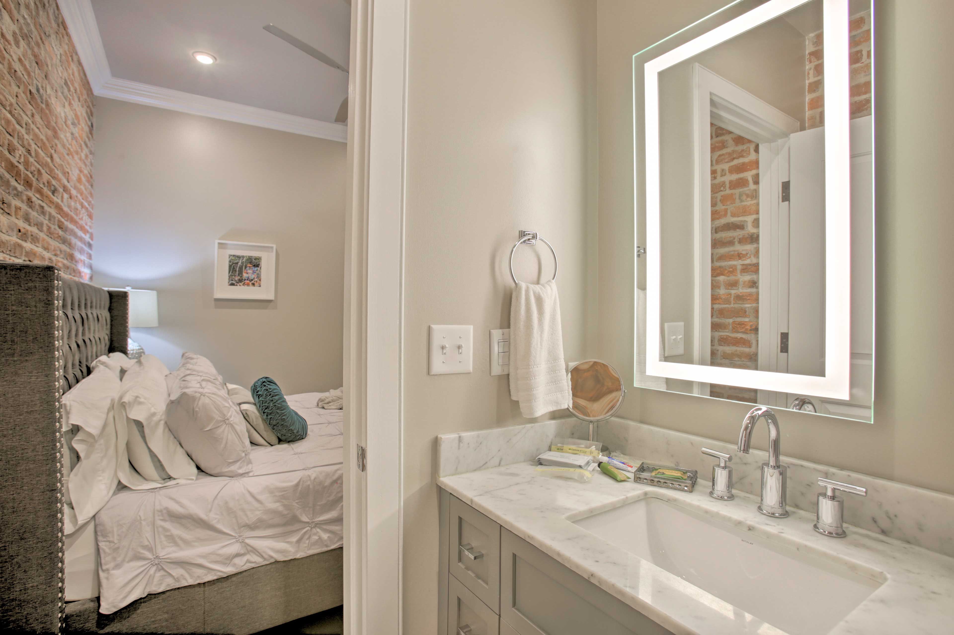 Enjoy complimentary toiletries .