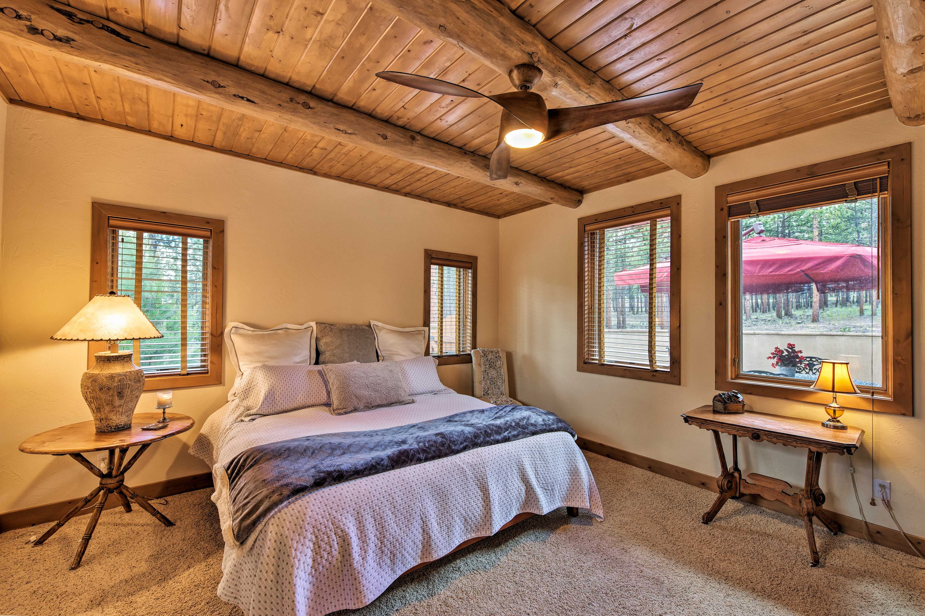 Two lucky guests can claim the first bedroom.
