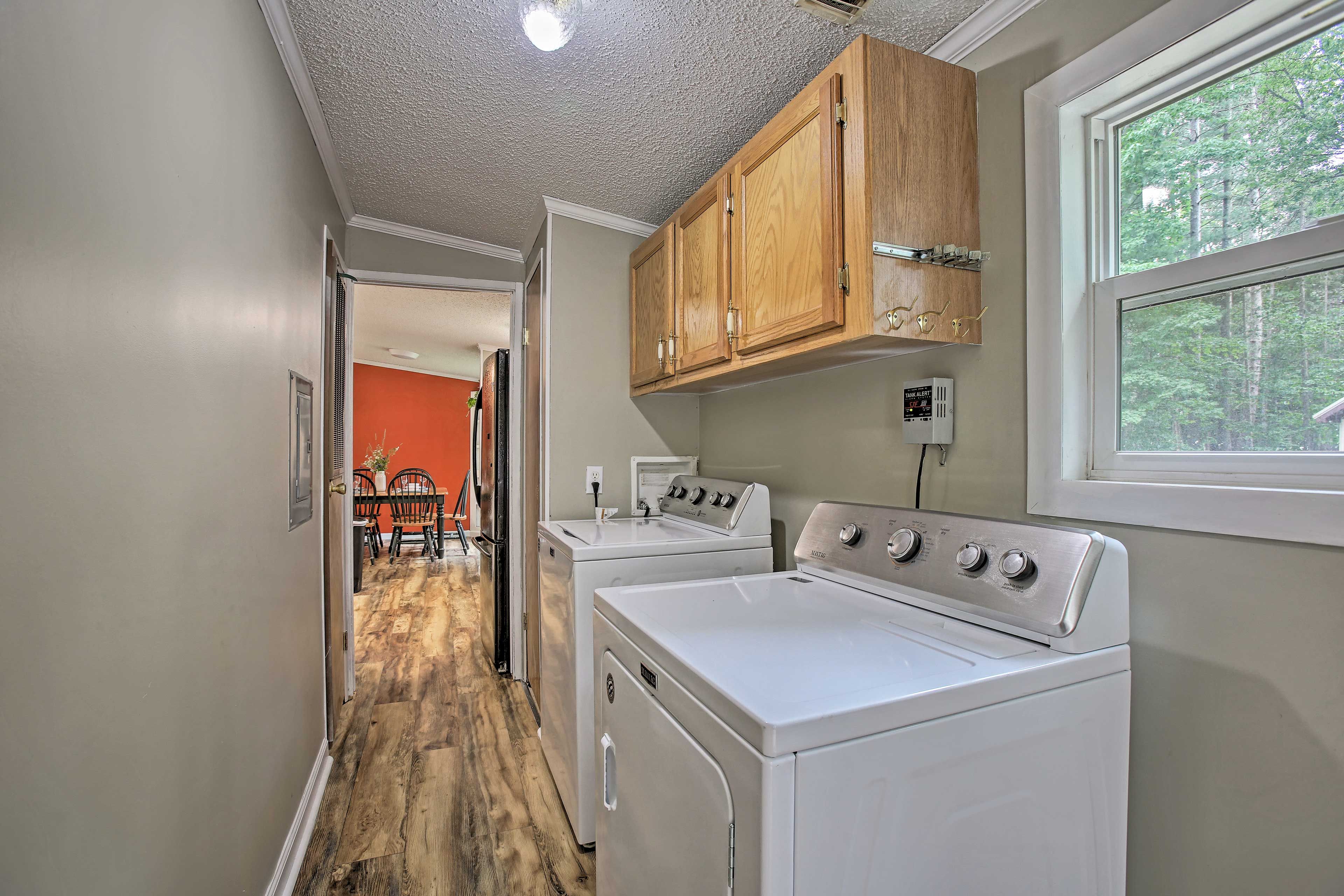 Throw your dirty clothes into the washer to stay fresh!