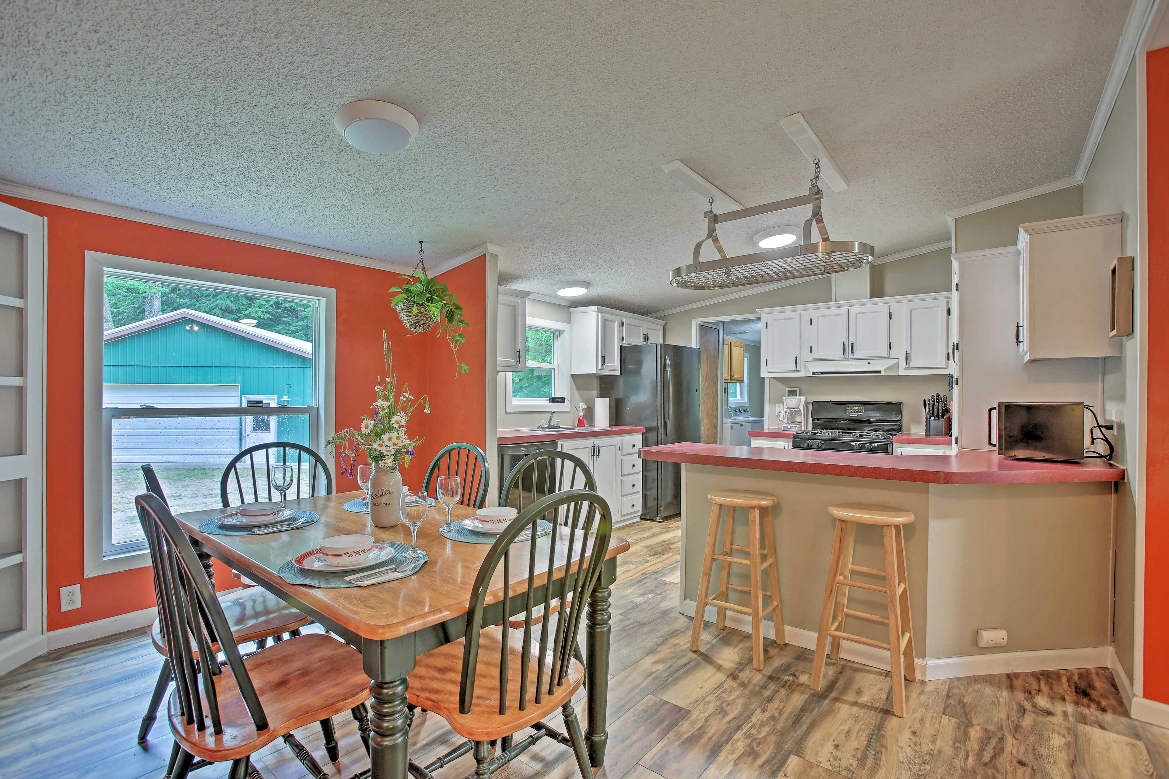 Find 2 more seats at the breakfast bar.