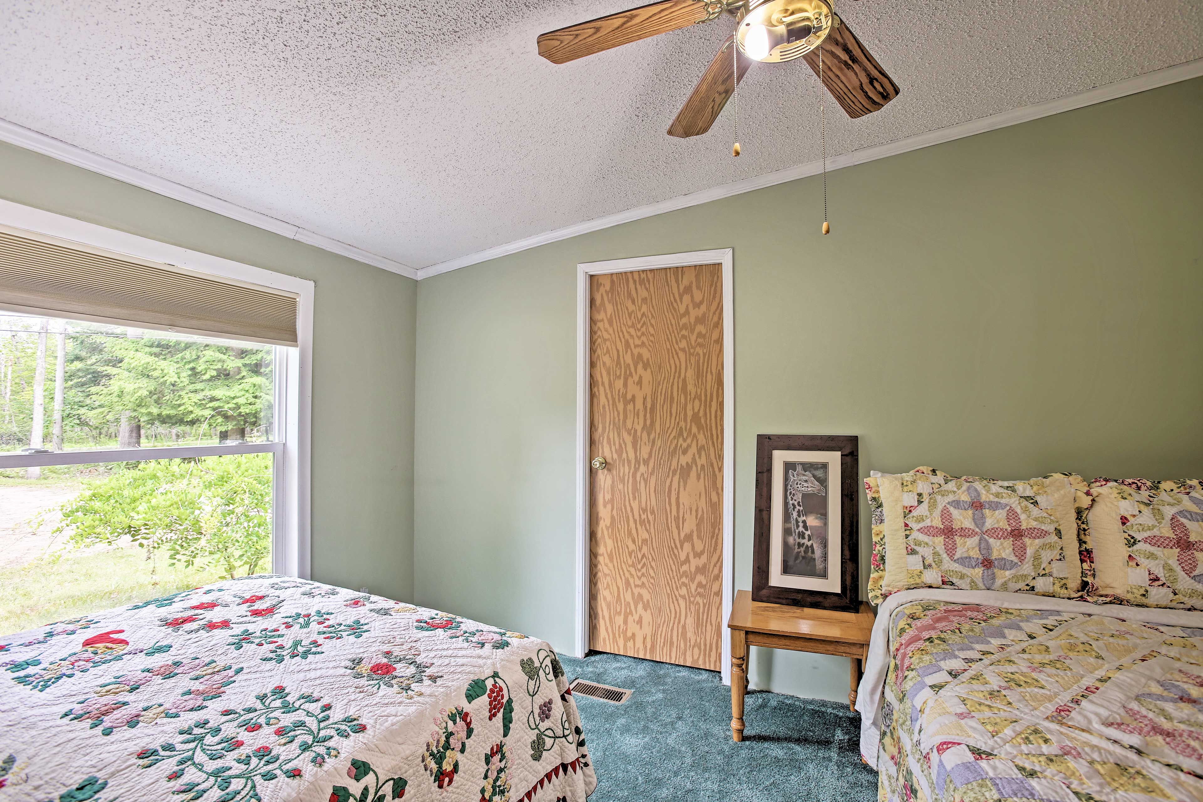 Wake to peaceful forest views each morning.