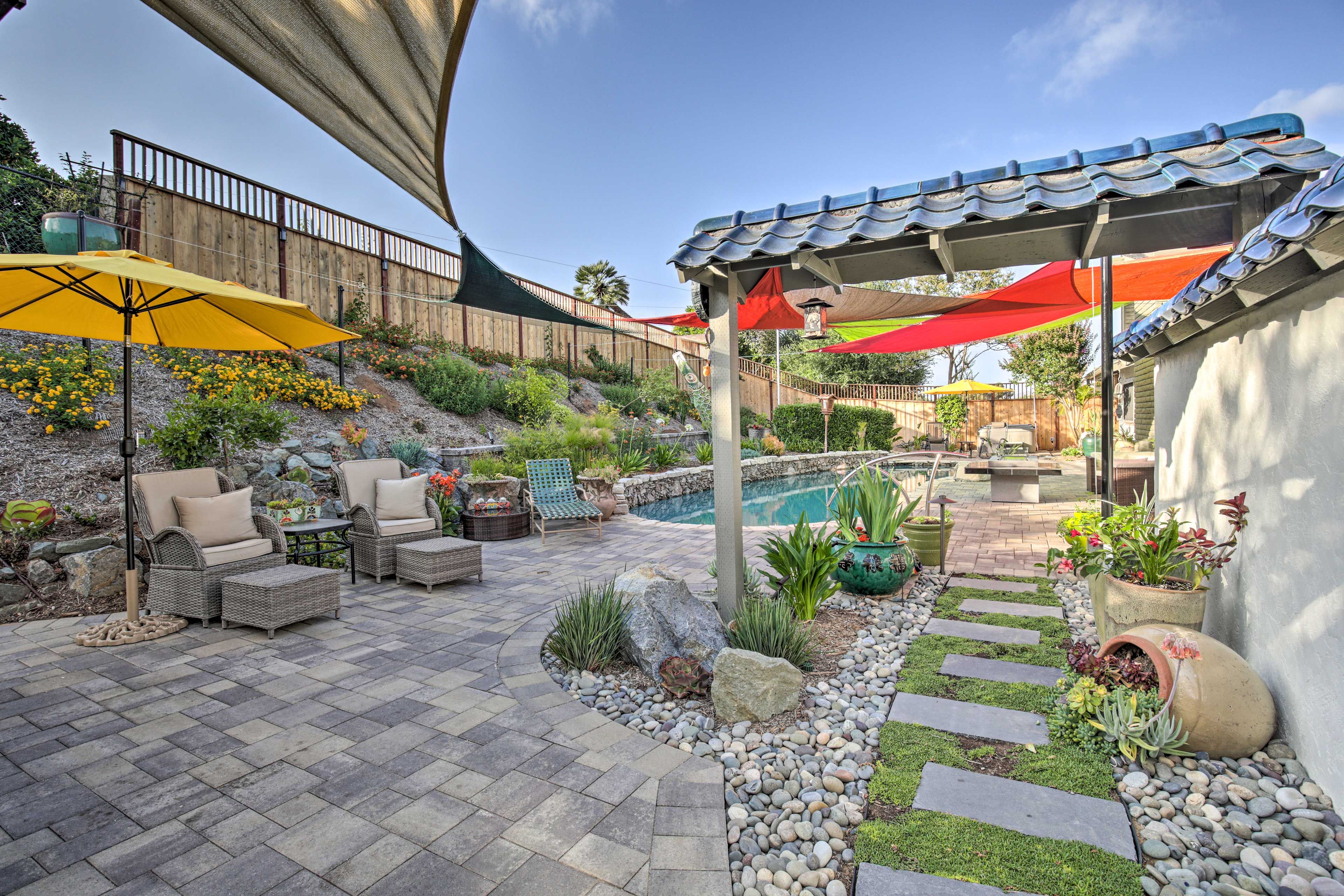 Exterior | Landscaped Yard | Private Lagoon Pool (Solar Heated)