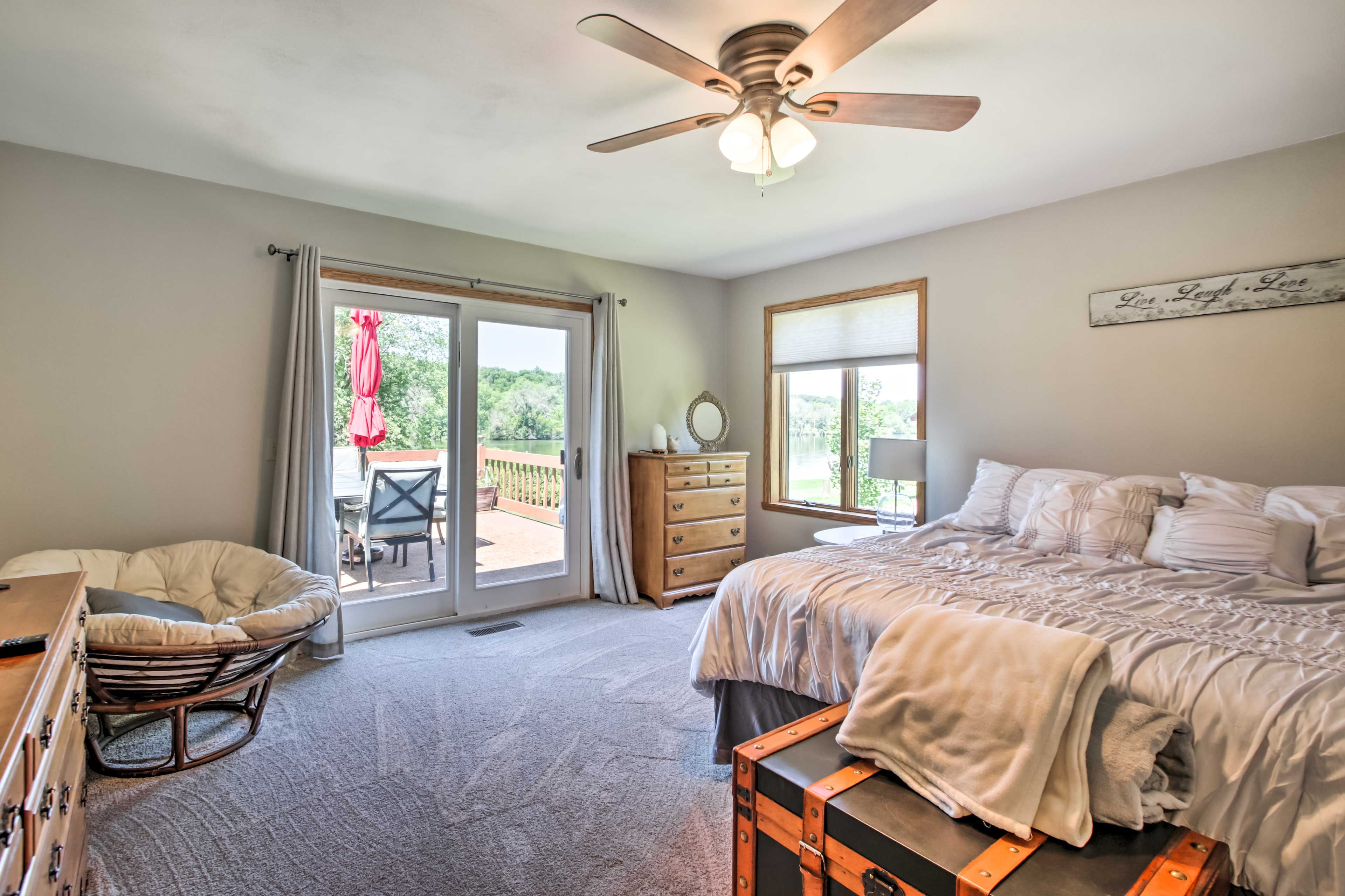 Bedroom 1 | California King Bed | En-Suite Bathroom | Deck Access