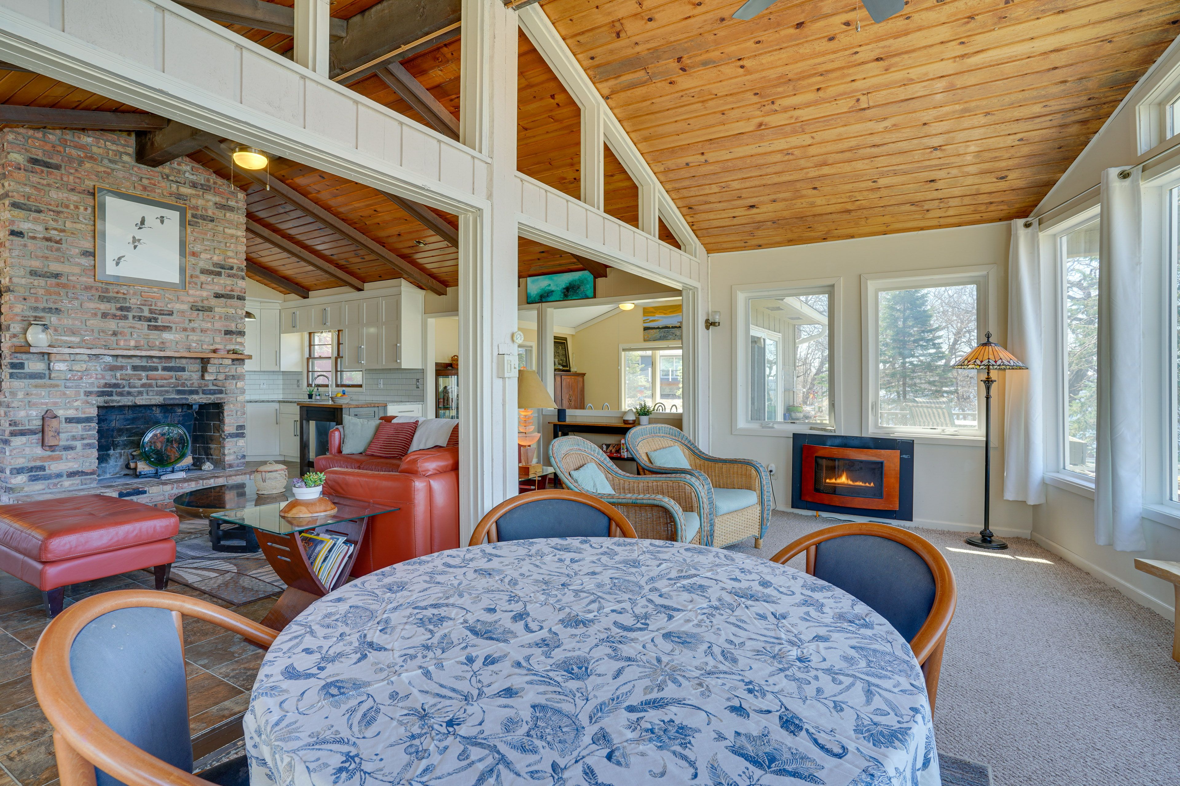 Sunroom | Main Level | Electric Fireplace