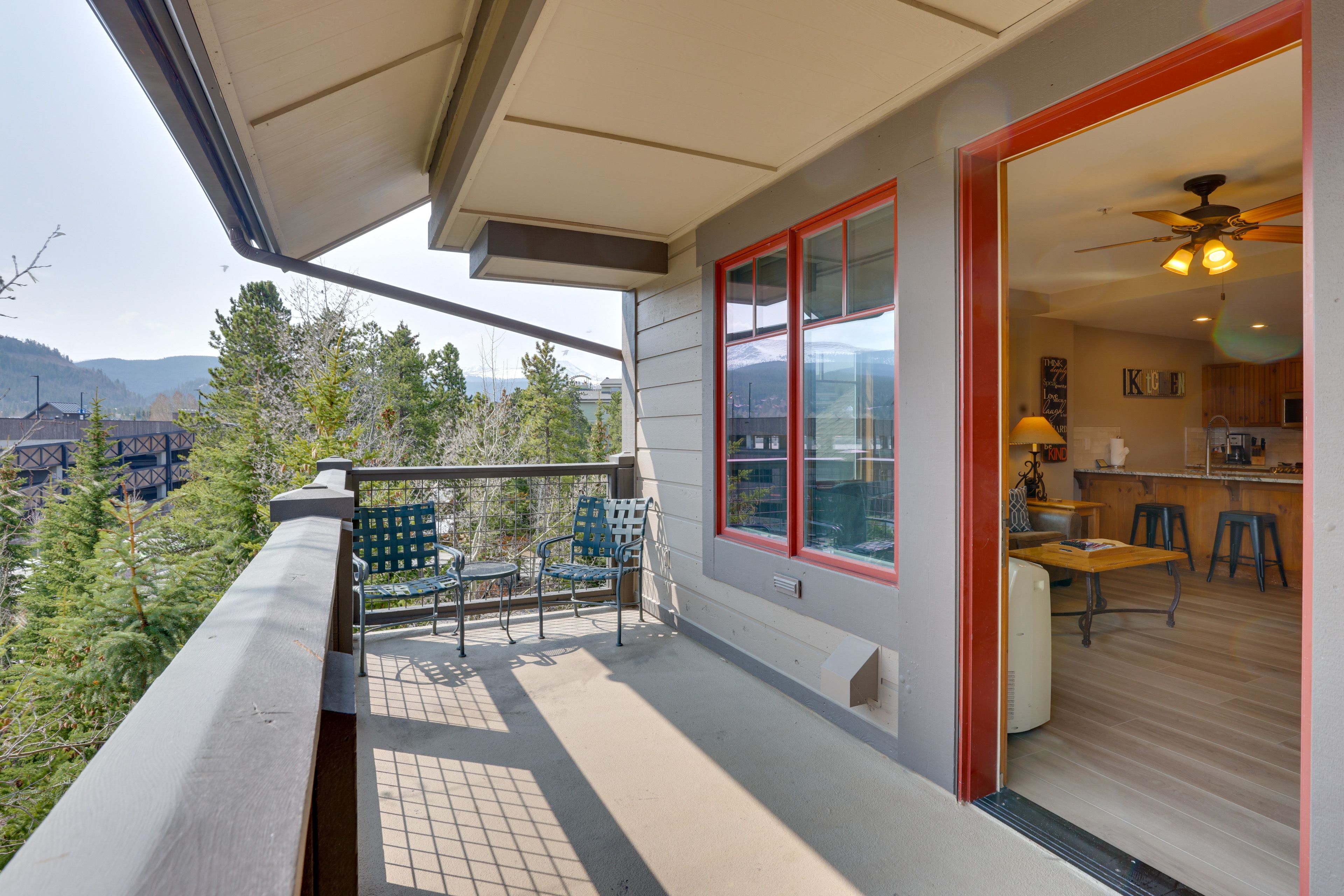 Private Balcony w/ Seating | Mountain Views | Walk to Ski Lift
