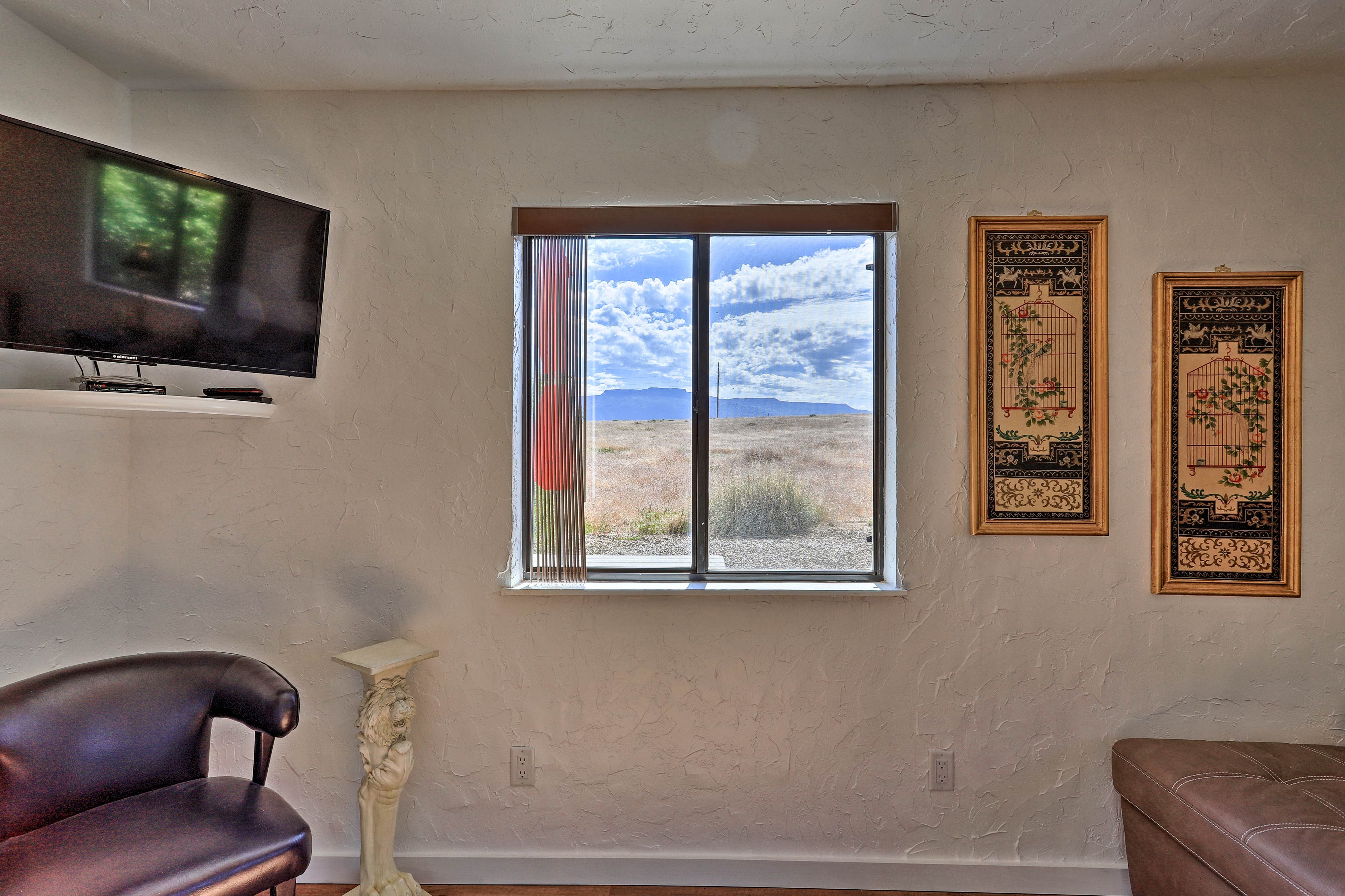 The home offers 360-degree views from its hilltop location!