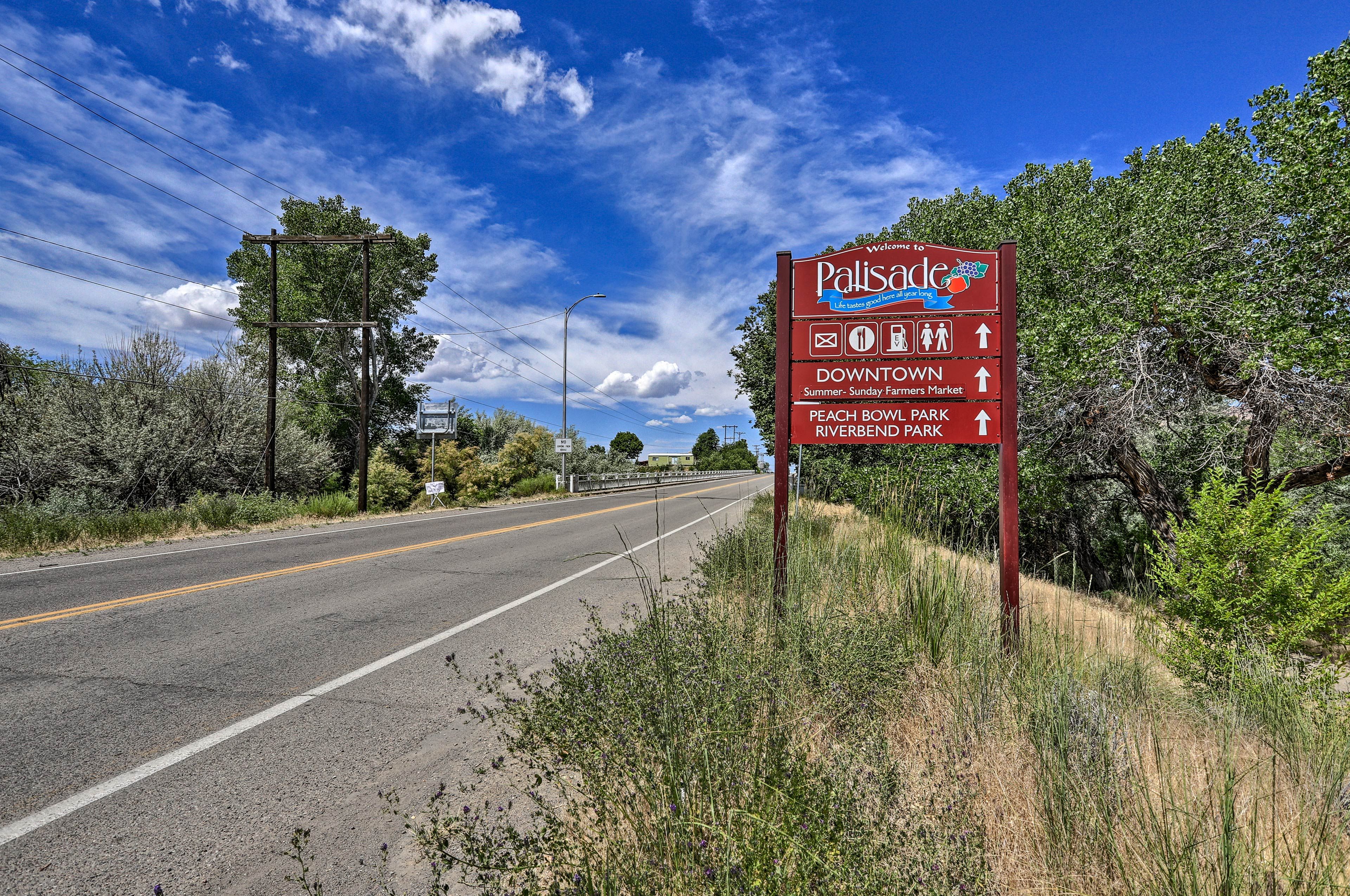 Downtown Palisade is just a quick drive away!