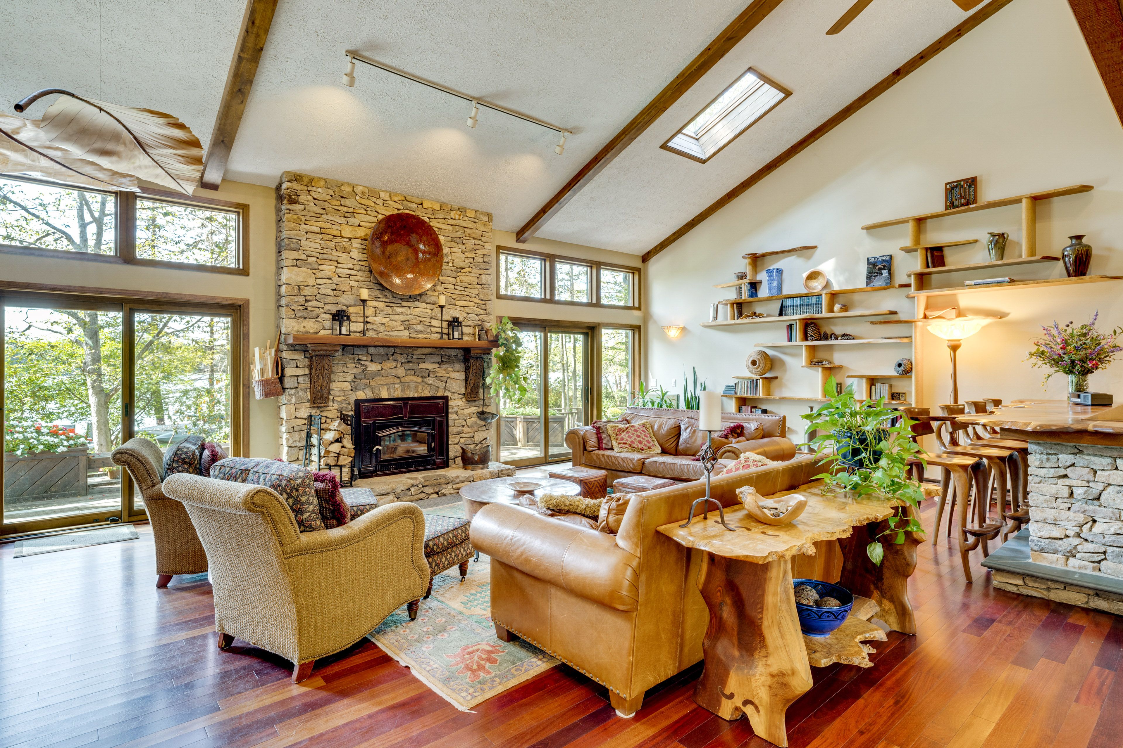 Living Room | Wood-Burning Fireplace | Smart TV