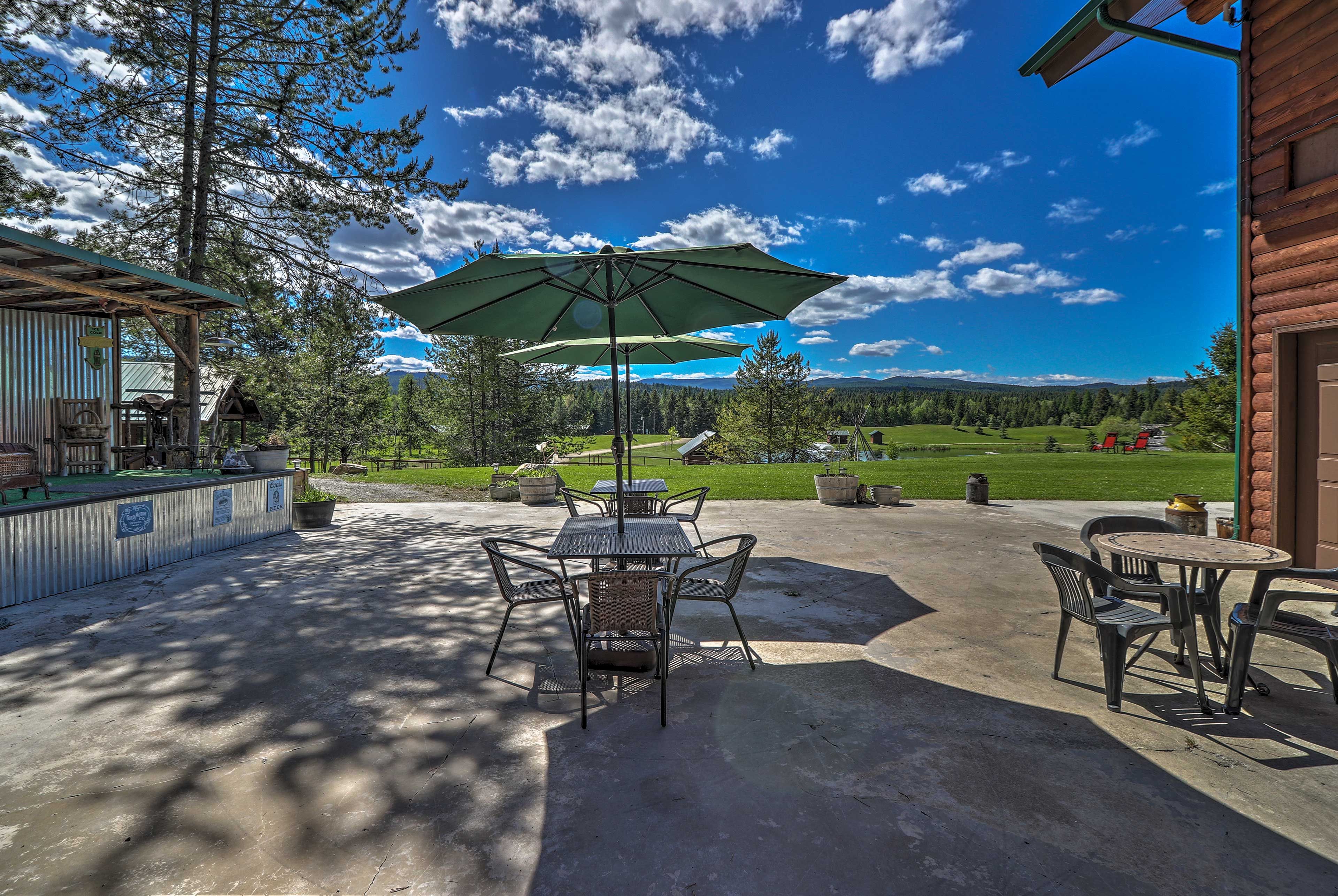 Enjoy the beautiful blue sky views.