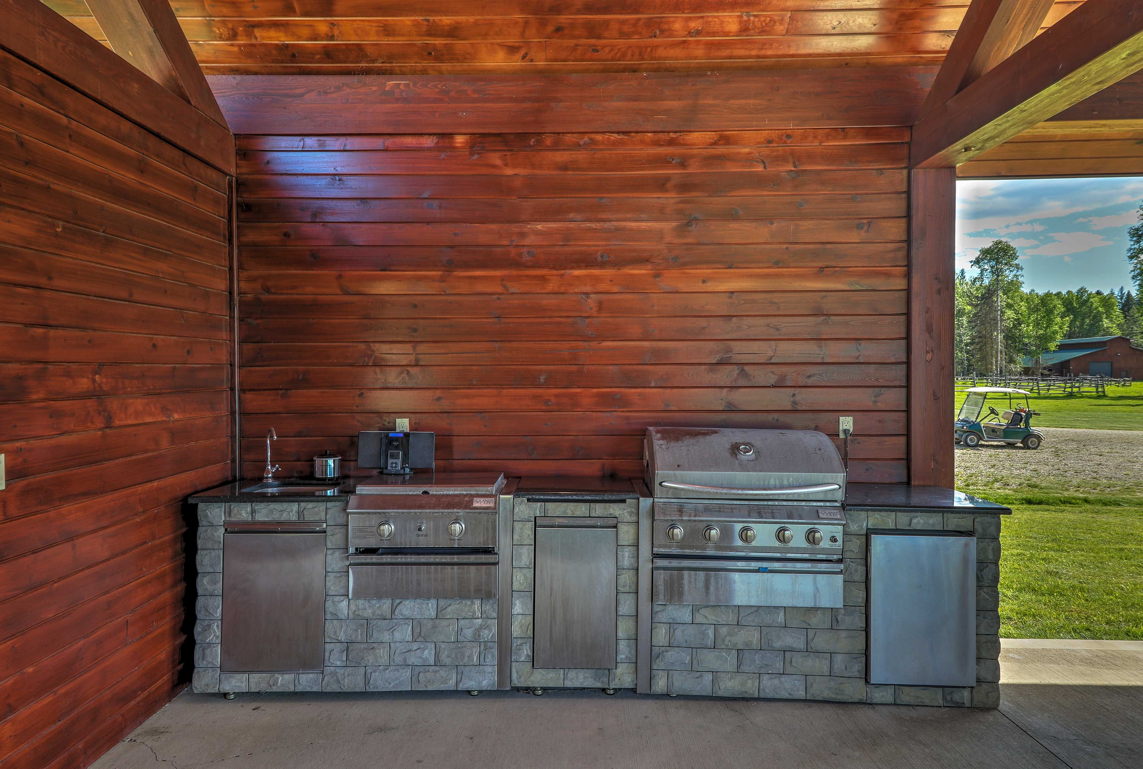 Use the community kitchen to prepare meals.