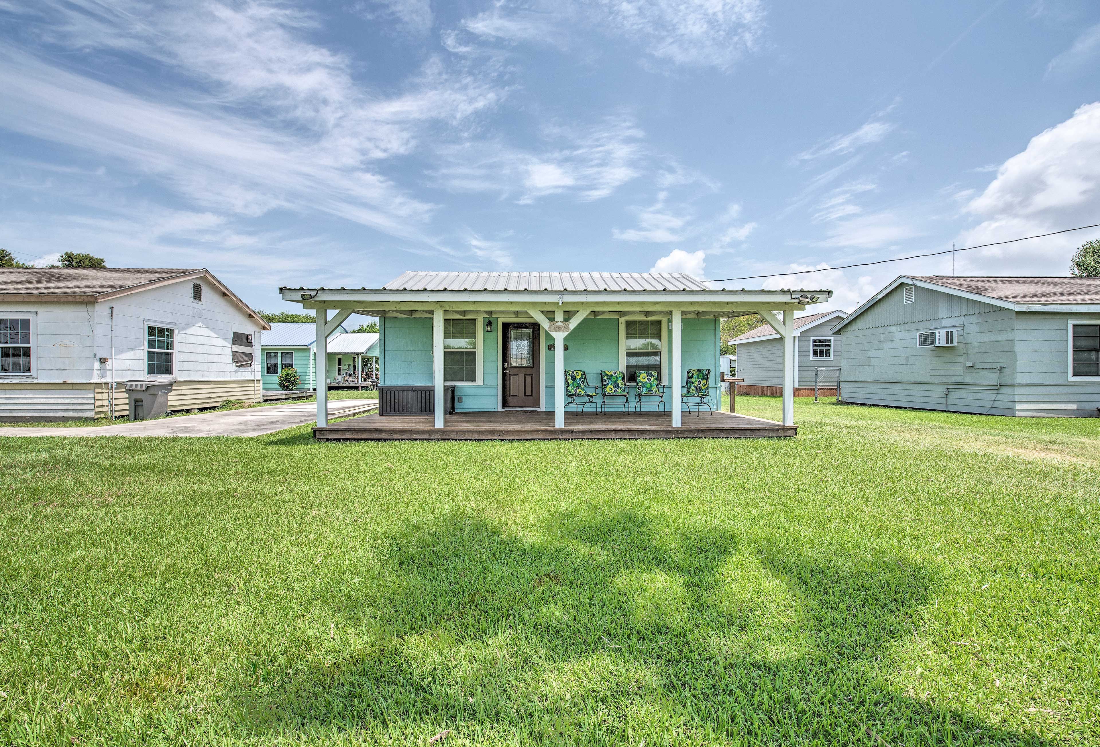 Toss the football in the front yard!