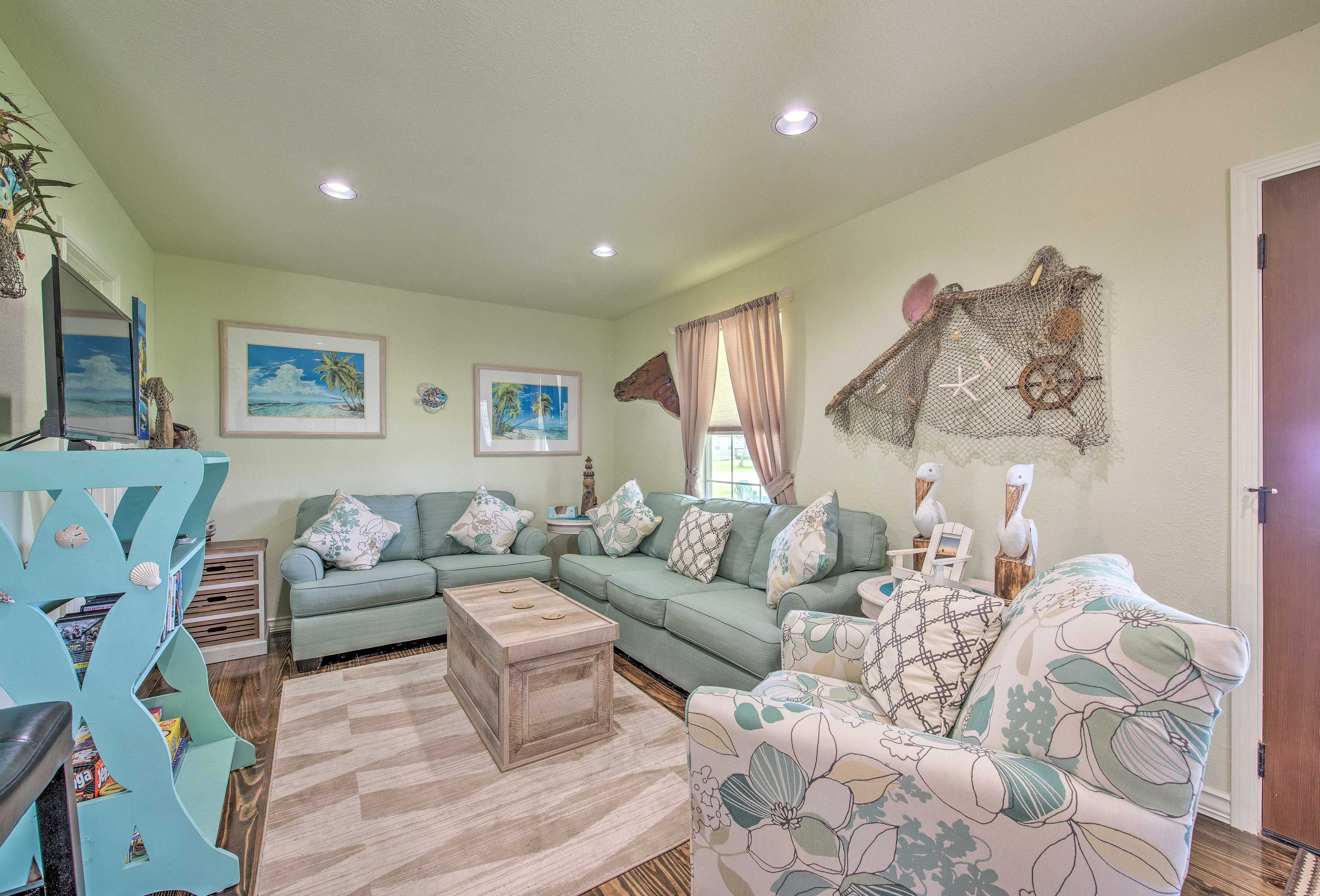 Unwind in the air-conditioned living spaces of this vacation rental!