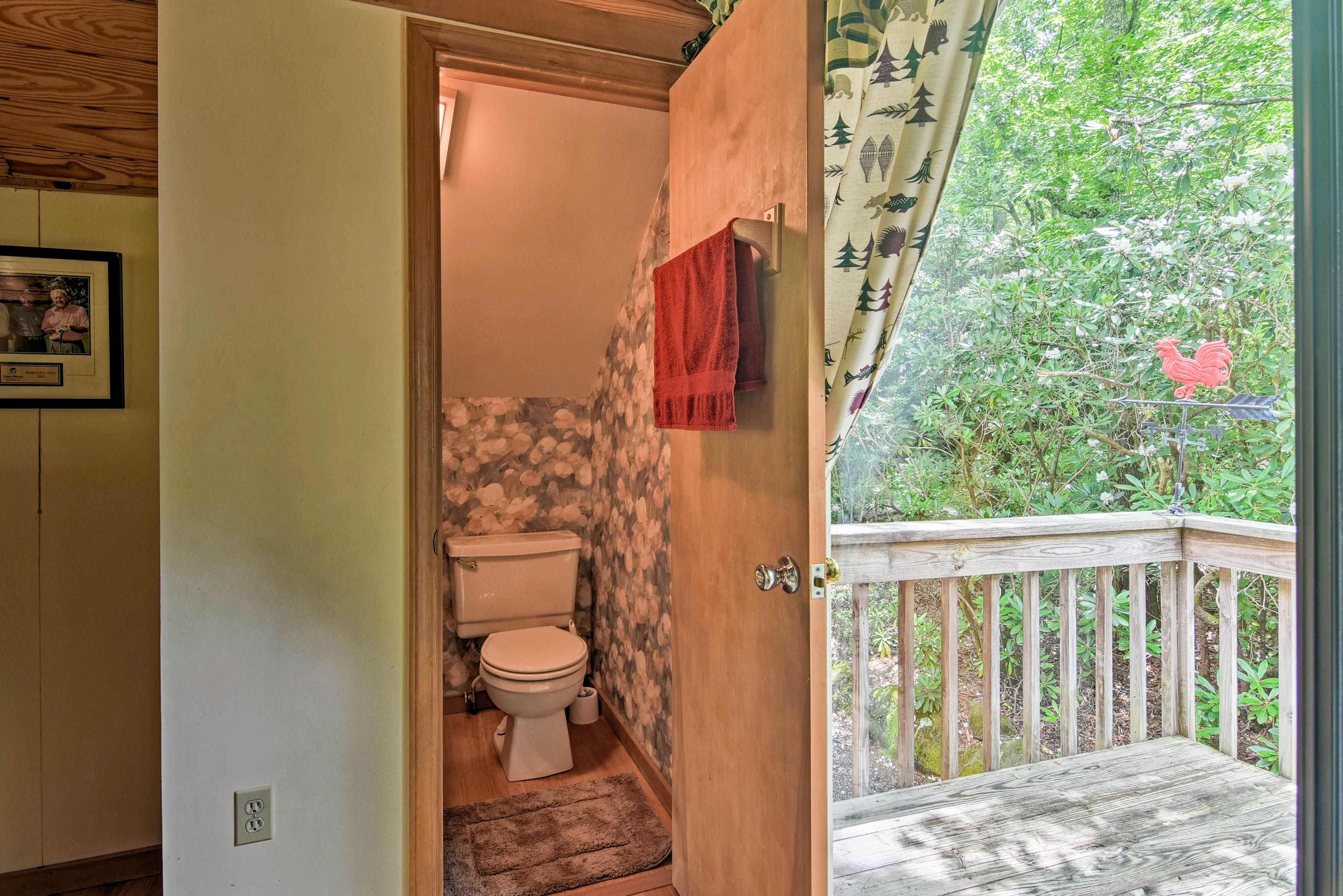 The loft has a half bathroom for your conveneince.