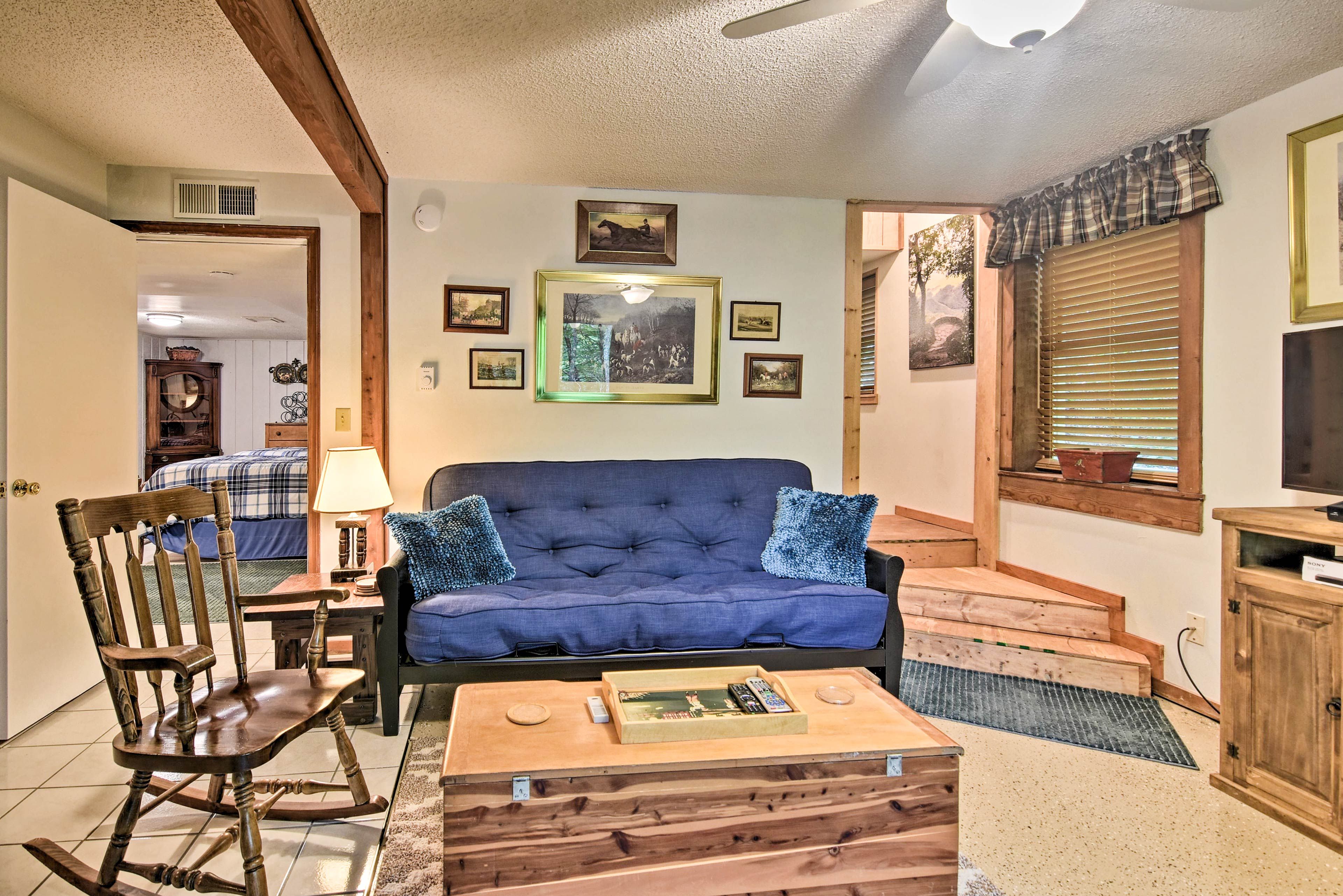 Gather downstairs and watch some TV or play a game.