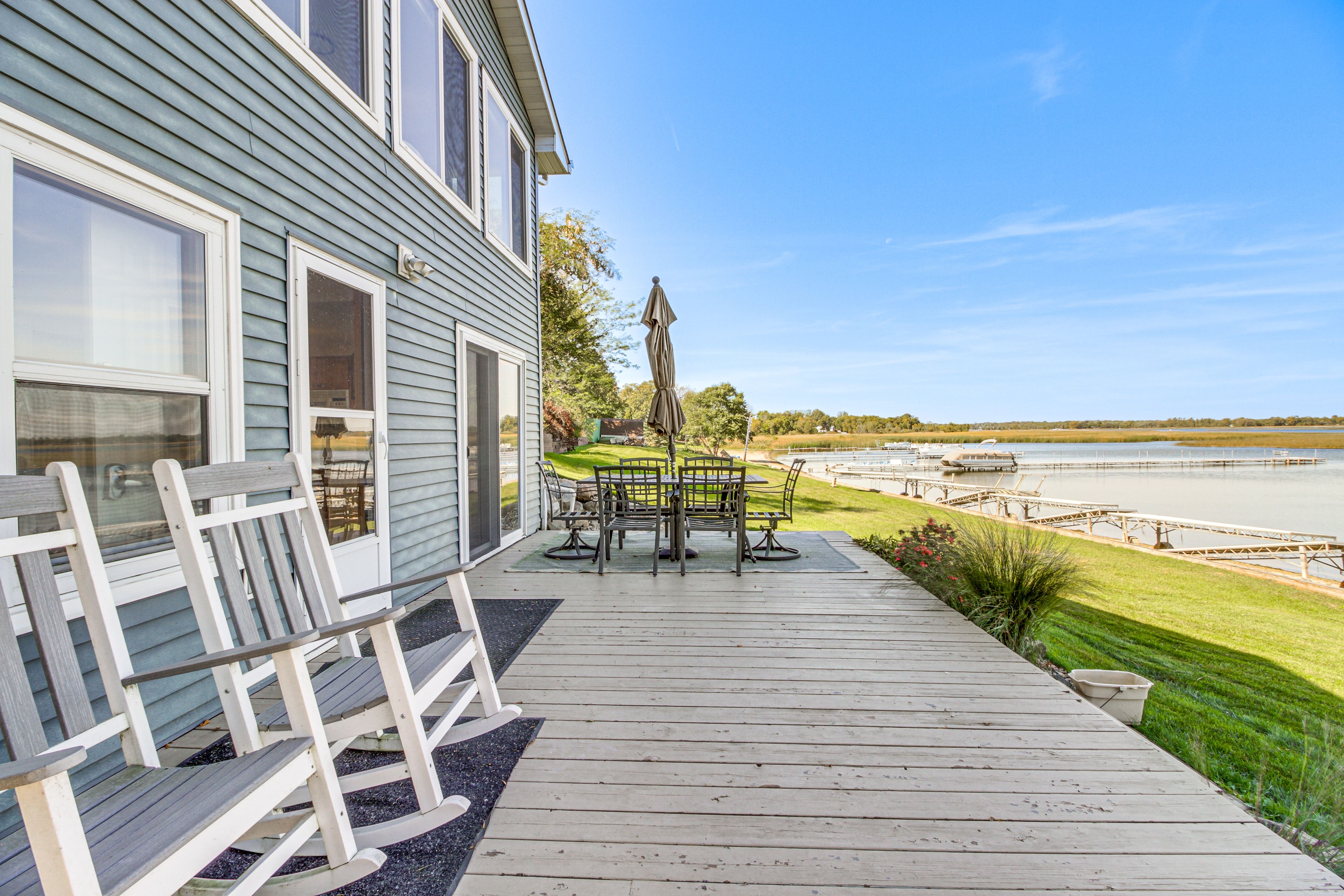 Home Exterior | Dining Area | Fire Pit | Direct Lake Access