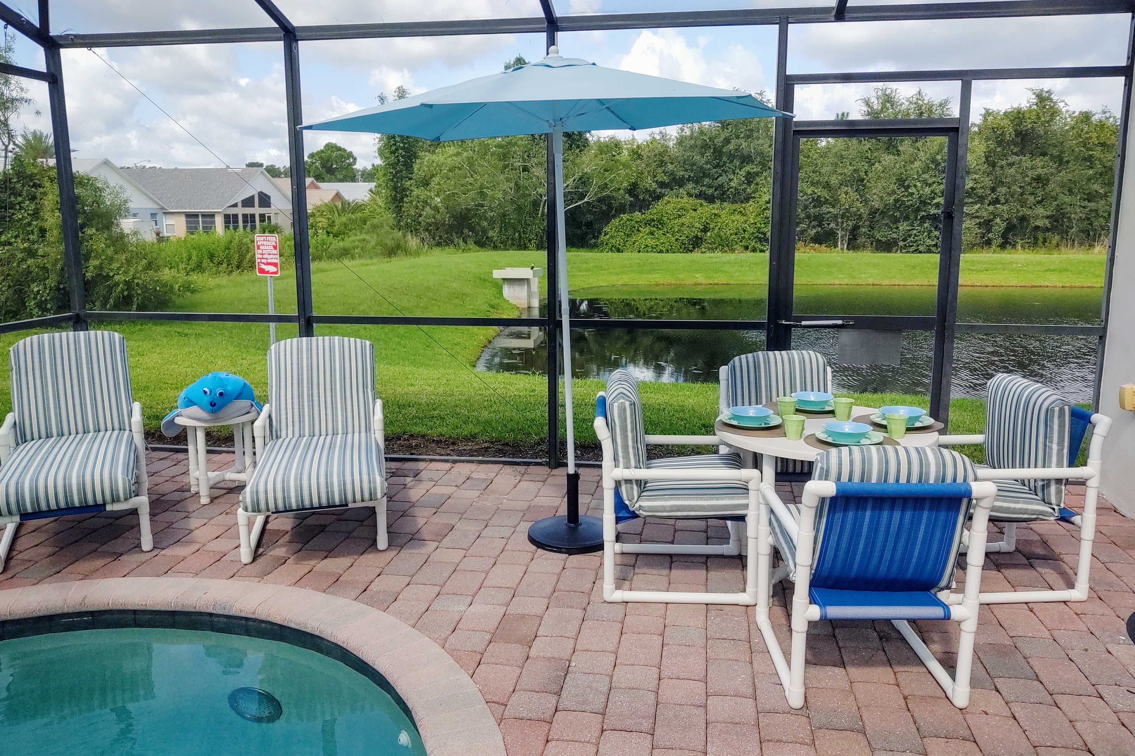 Screened Lanai | Private Pool | Outdoor Dining