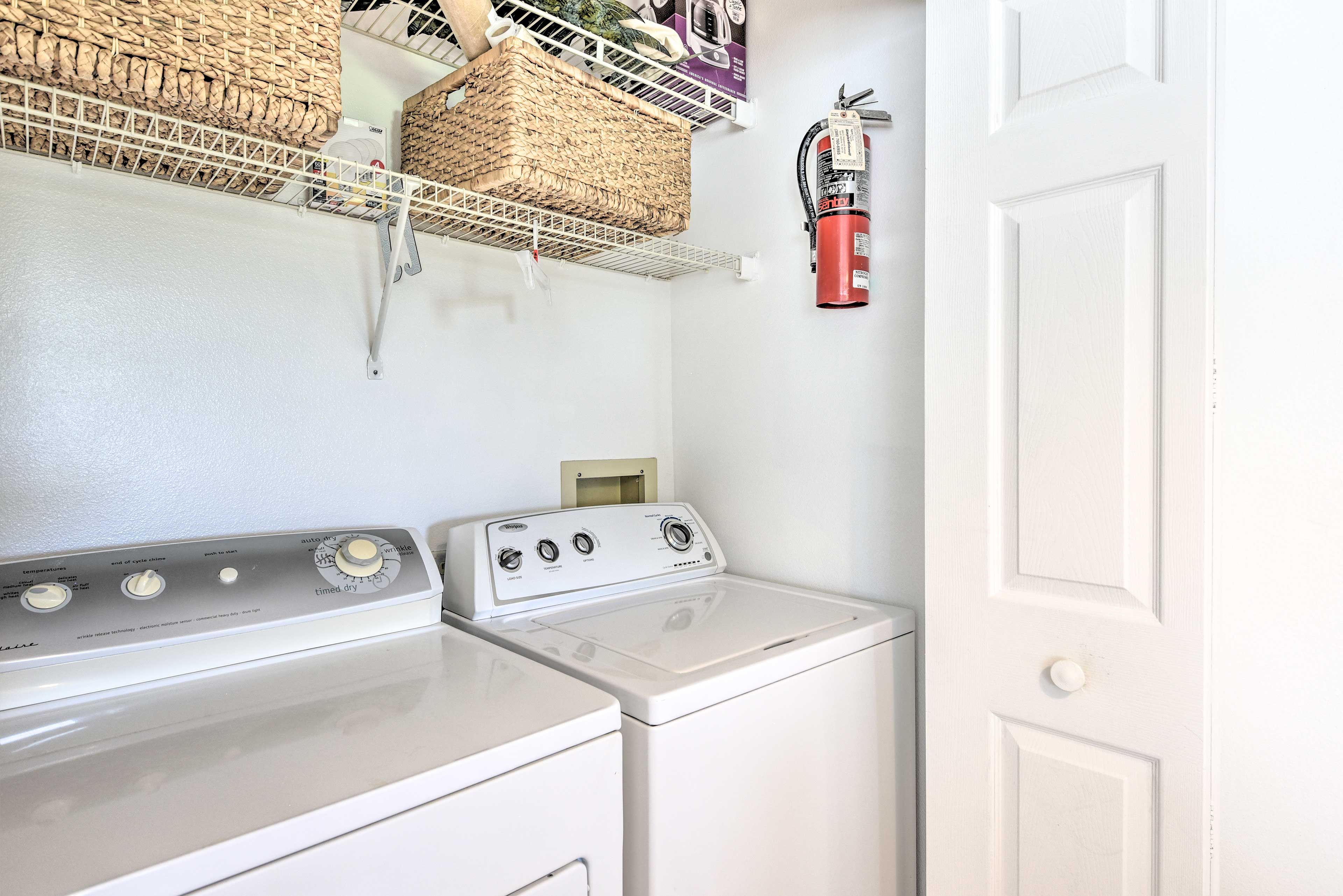 Laundry machines make cleaning up a breeze!