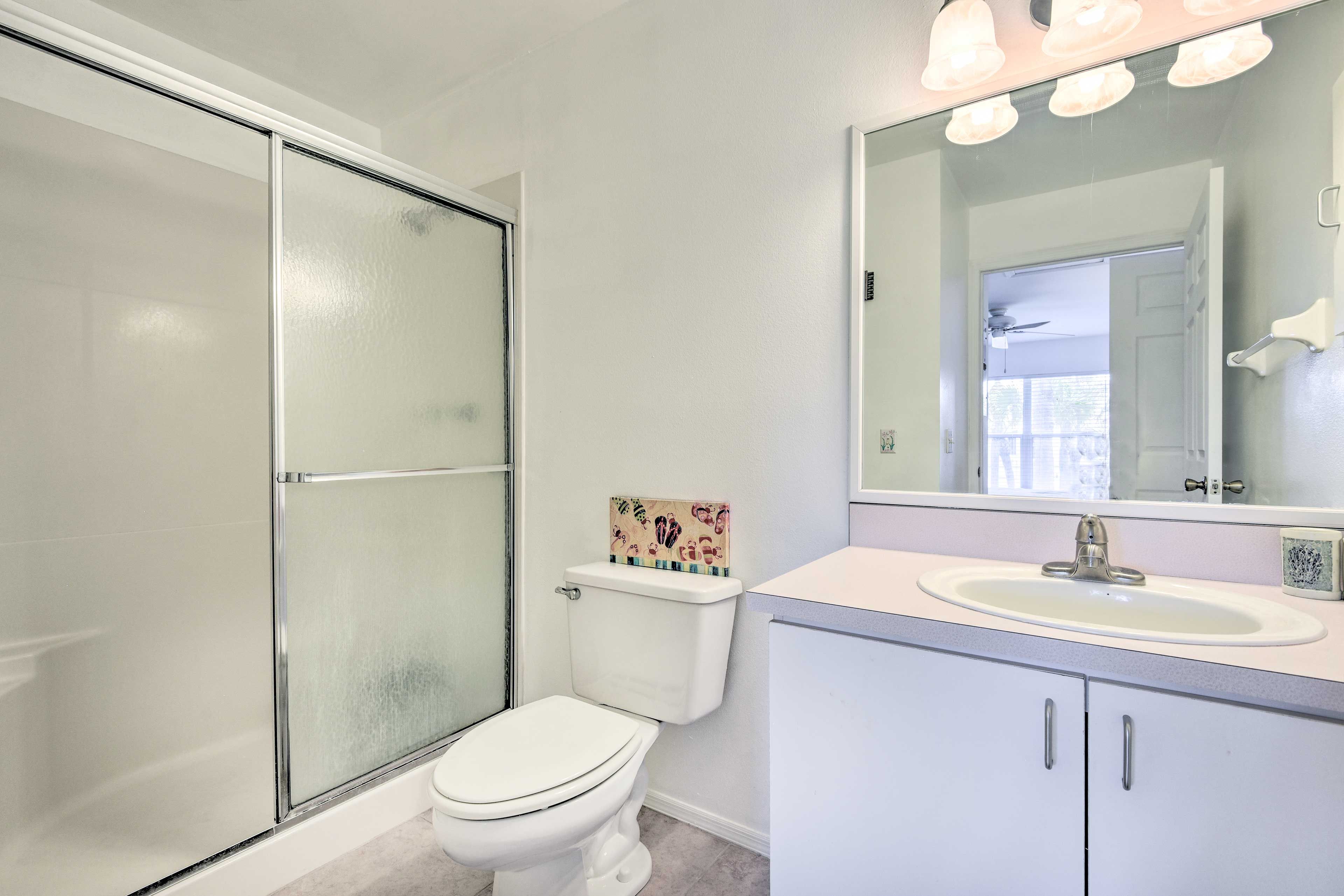 Step into the shower after a day at the beach.