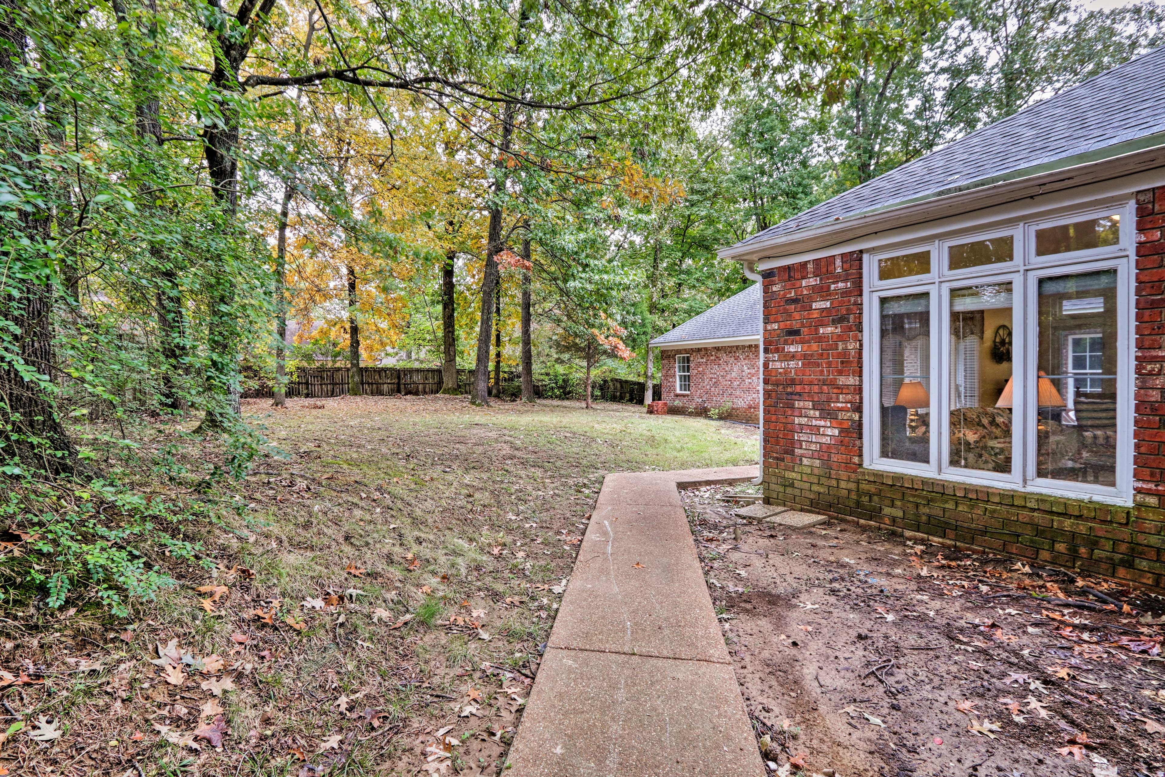 Explore the area filled with nature.