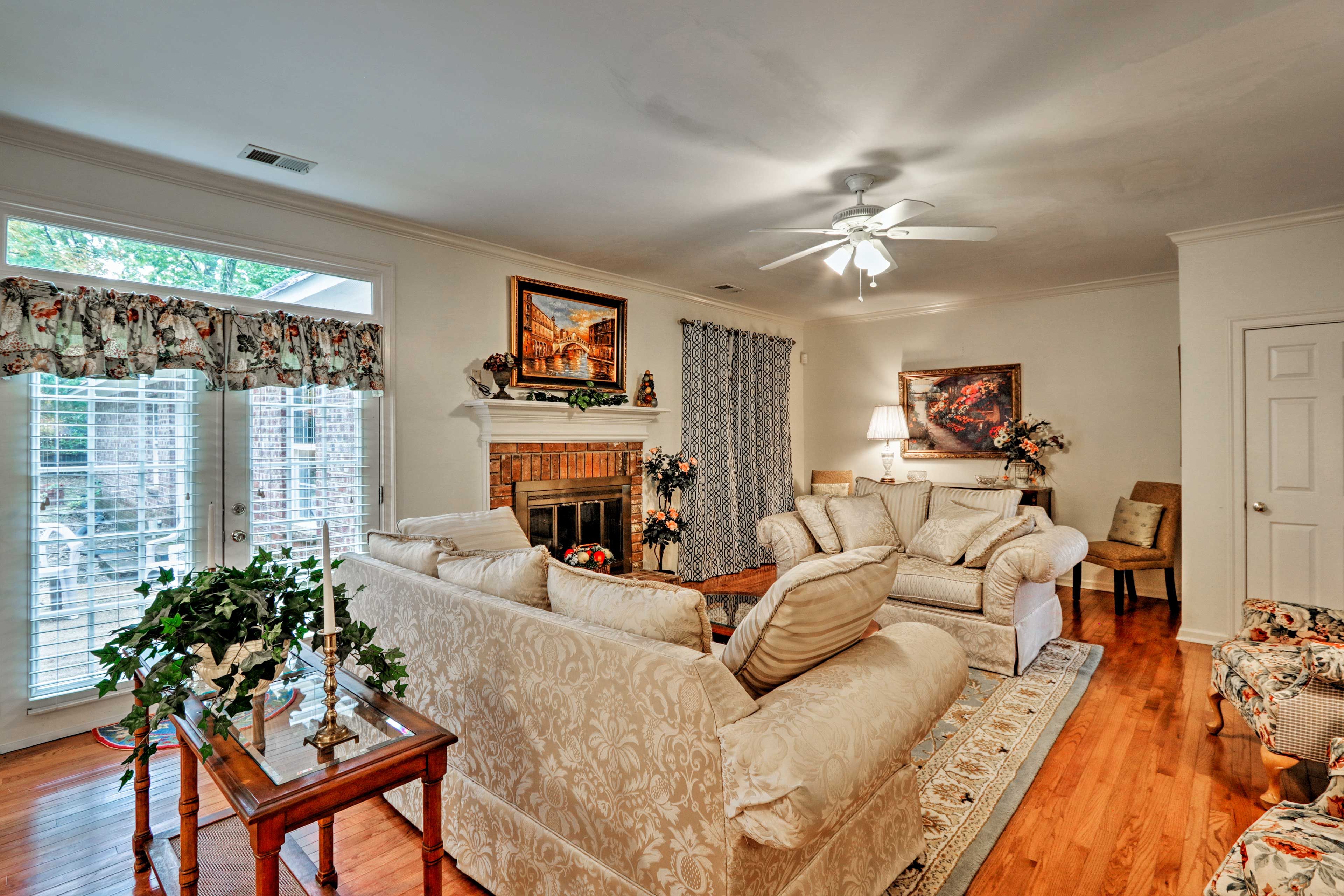 Lounge around in the living room area.